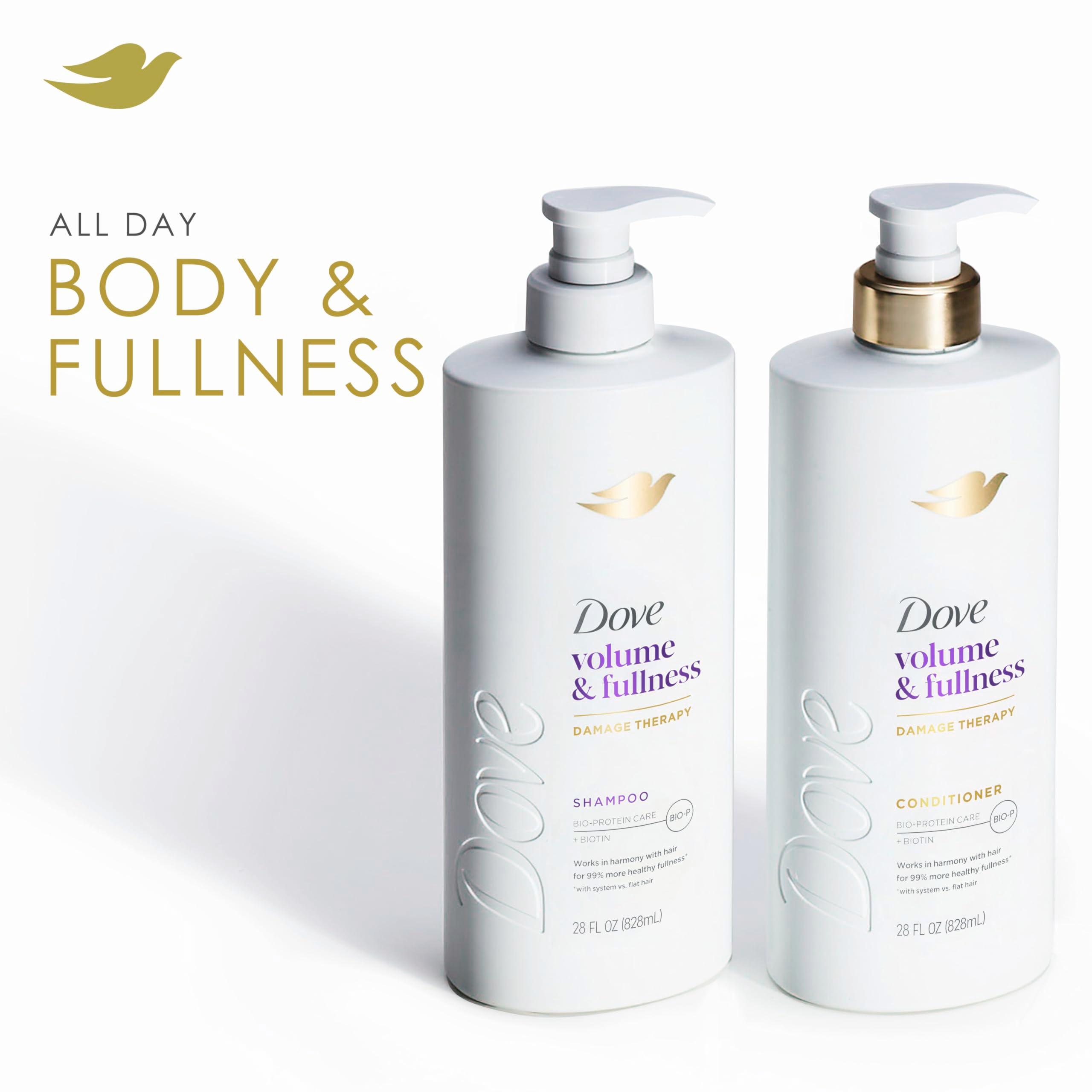 Dove Conditioner Volume & Fullness for Fine, Thin Hair with Liquid Bio-Protein Care Technology and Biotin 28 Fl oz - Image 3