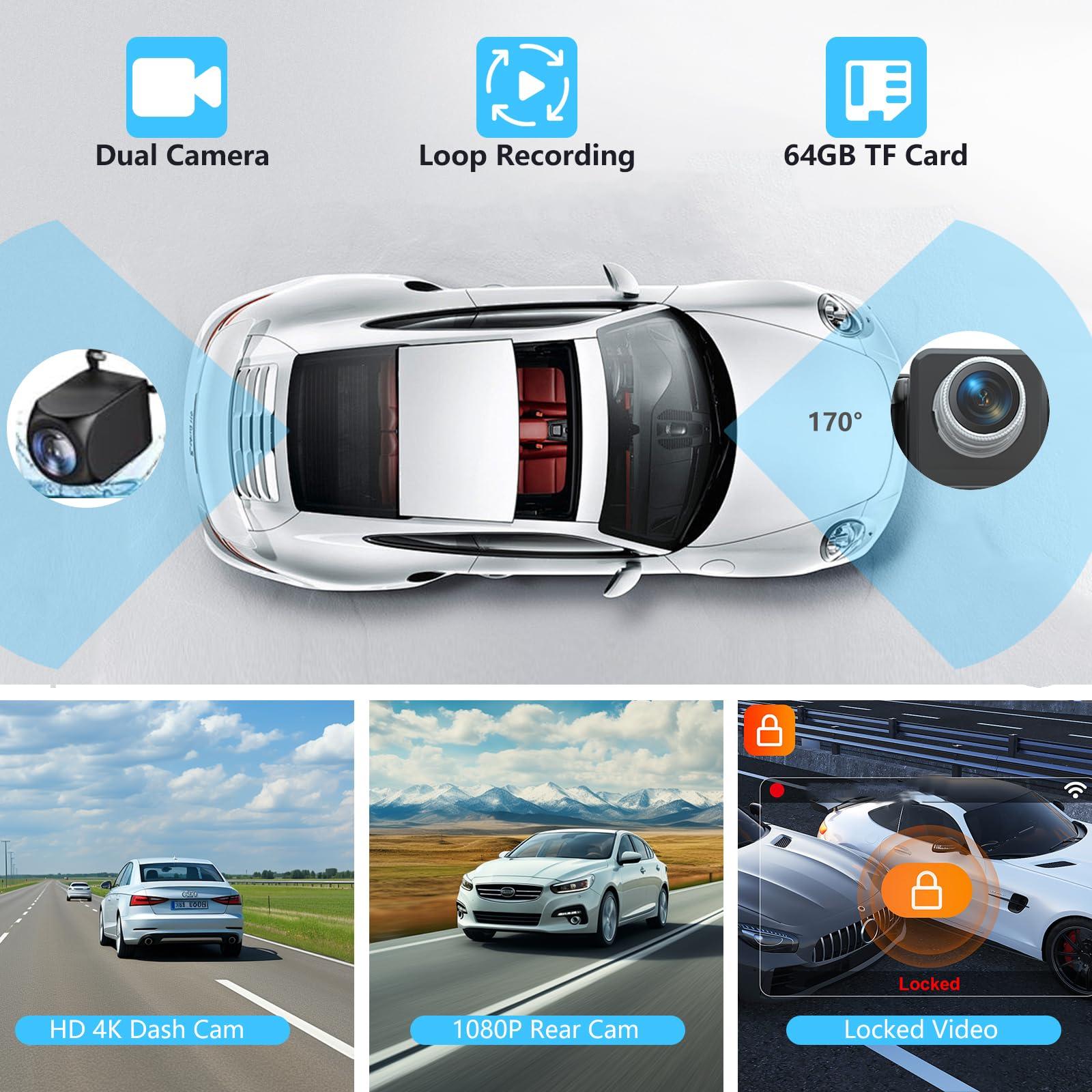 VNEIMQN 10.26" HD Carplay Screen for Car, Portable Wireless Apple Android Auto Car Play Stereo with Voice Control, 4K Dashcam, 1080P Backup Camera, Mirror Link, Bluetooth GPS - Image 5