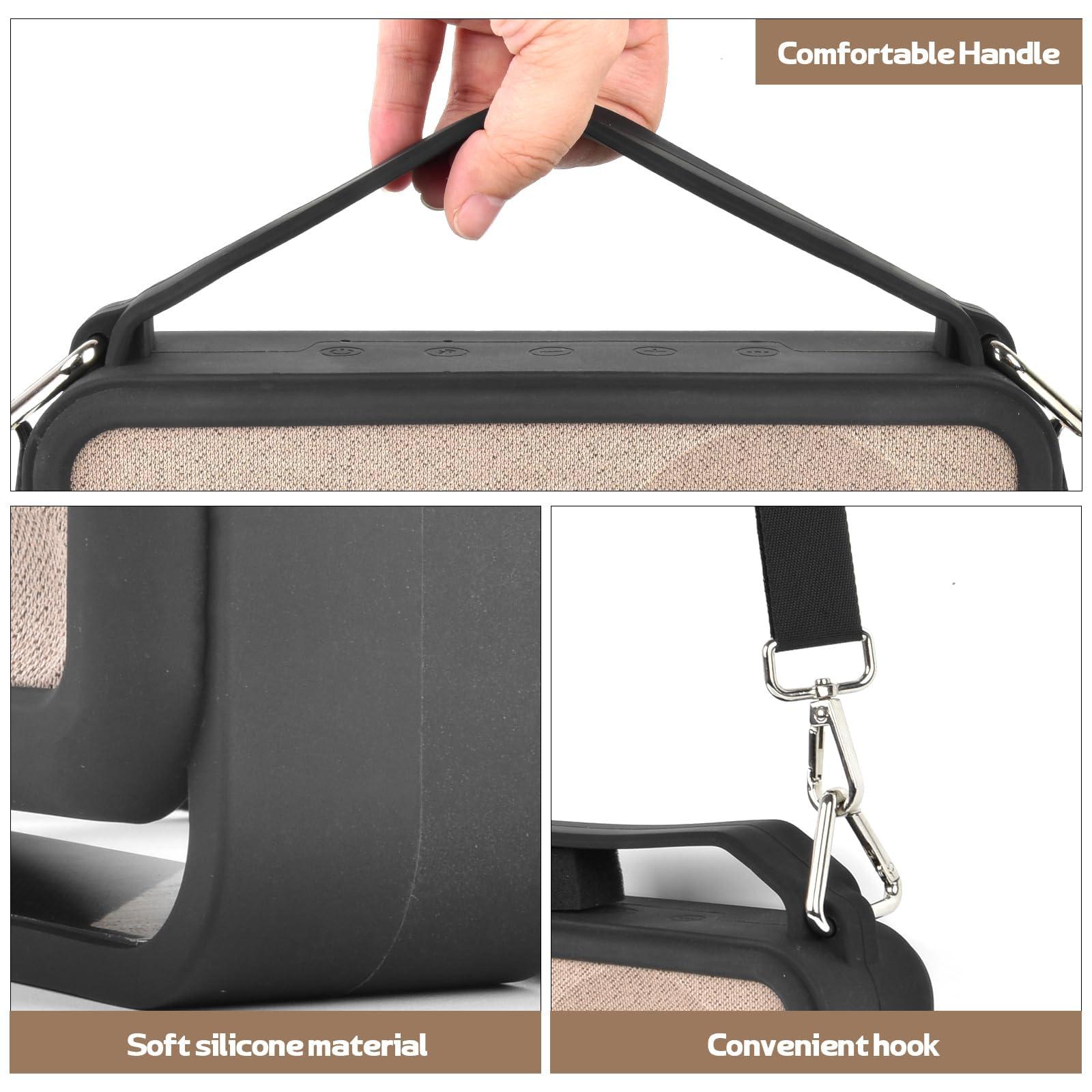 Silicone Case Compatible with Bose SoundLink Home Bluetooth Speaker, Soft Cover Replacement Skin Travel Holder with Shoulder Strap - Image 2