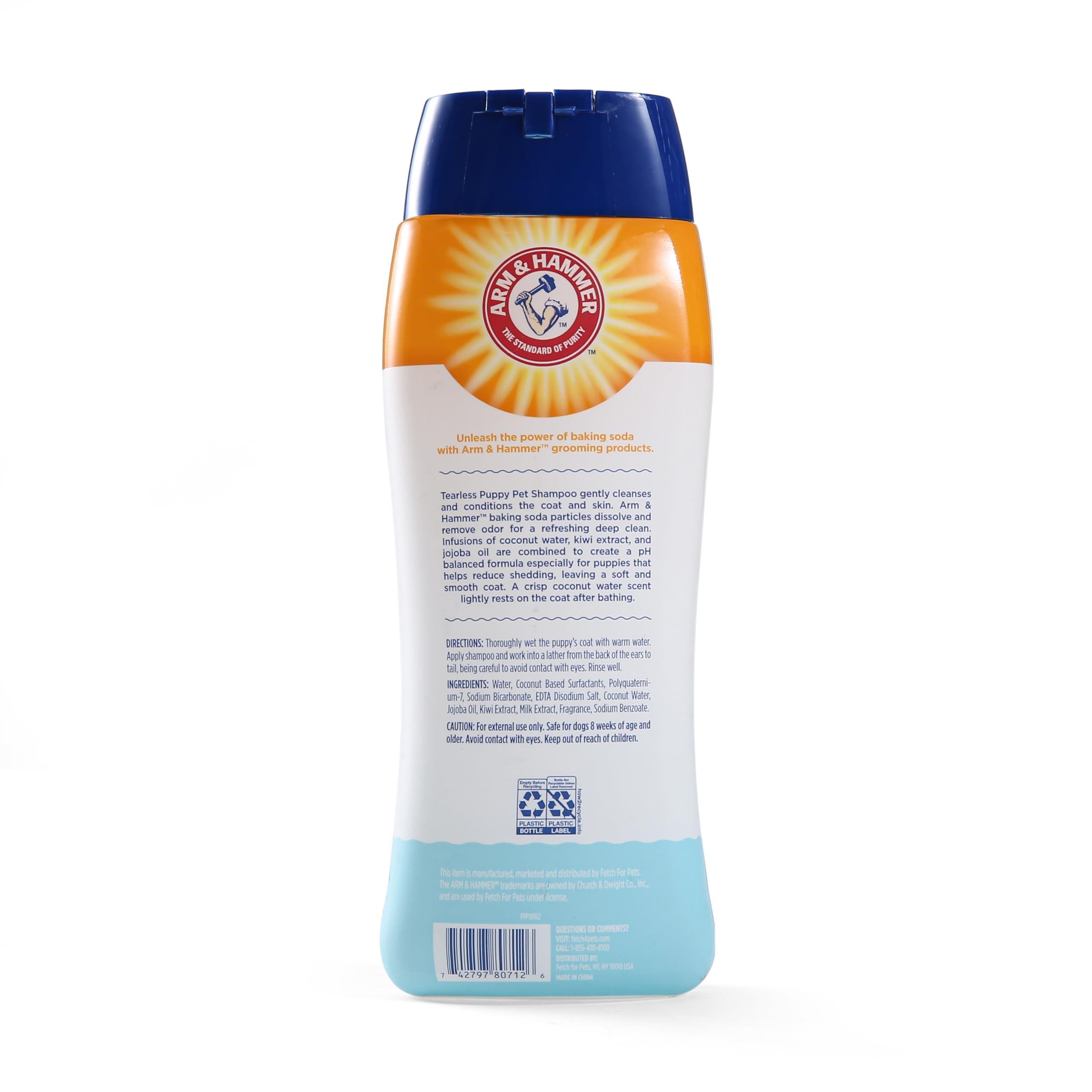 Arm & Hammer for Pets Tearless Puppy Shampoo | Gentle & Effective Tearless Shampoo for Puppies & All Dogs | Coconut Water Scent Your Dog Will Love, 20 Ounces - 1 Pack Puppy or Dog Shampoo - Image 2