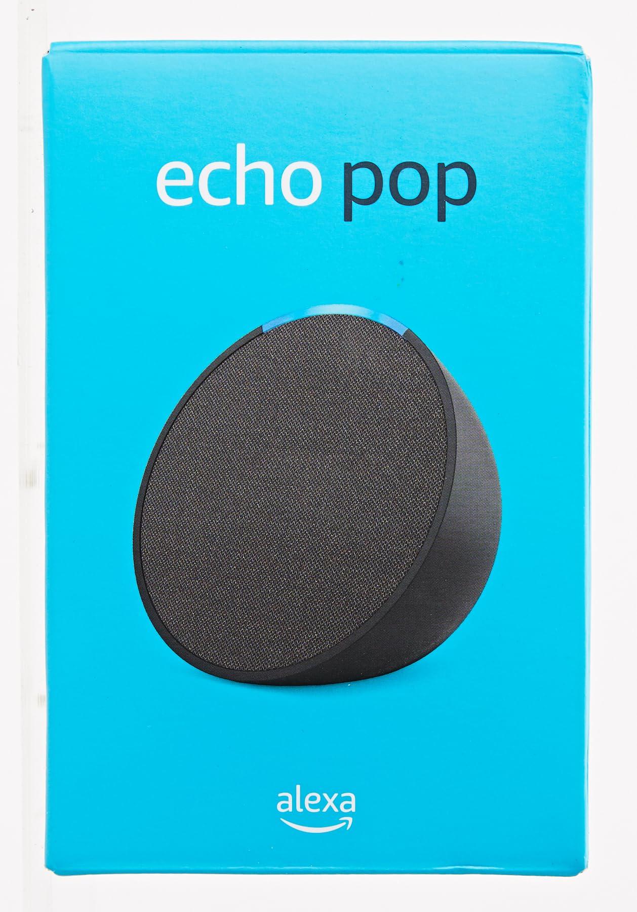 Echo Pop | Full sound compact smart speaker with Alexa | | International Version with EU Power Adaptor | Charcoal - Image 8