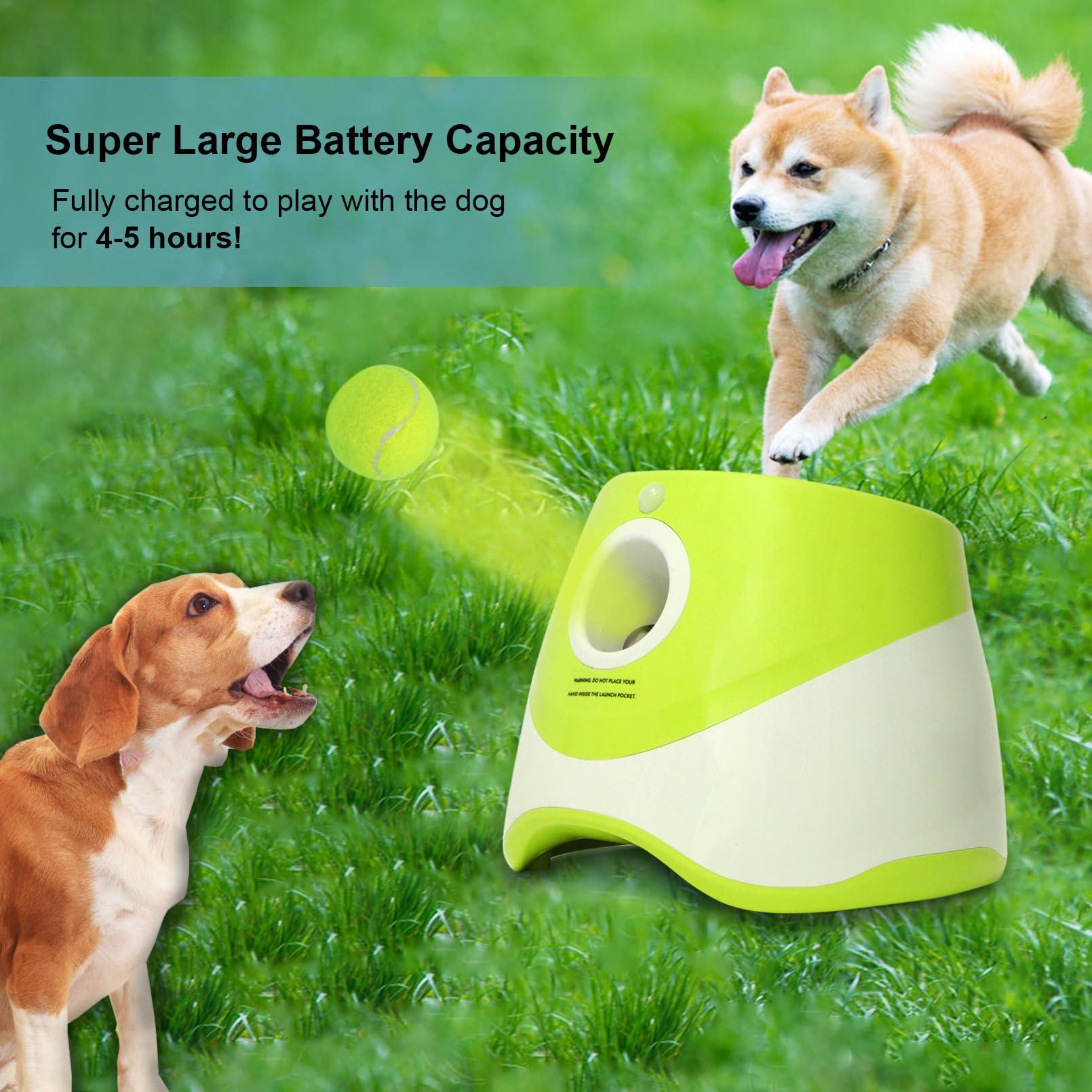 Jovani Automatic Dog Launcher, 10-30ft Fetch Machine for Small Dogs, Indoor/Outdoor, 9 Tennis Balls (2in), Yellow-Green - Image 5