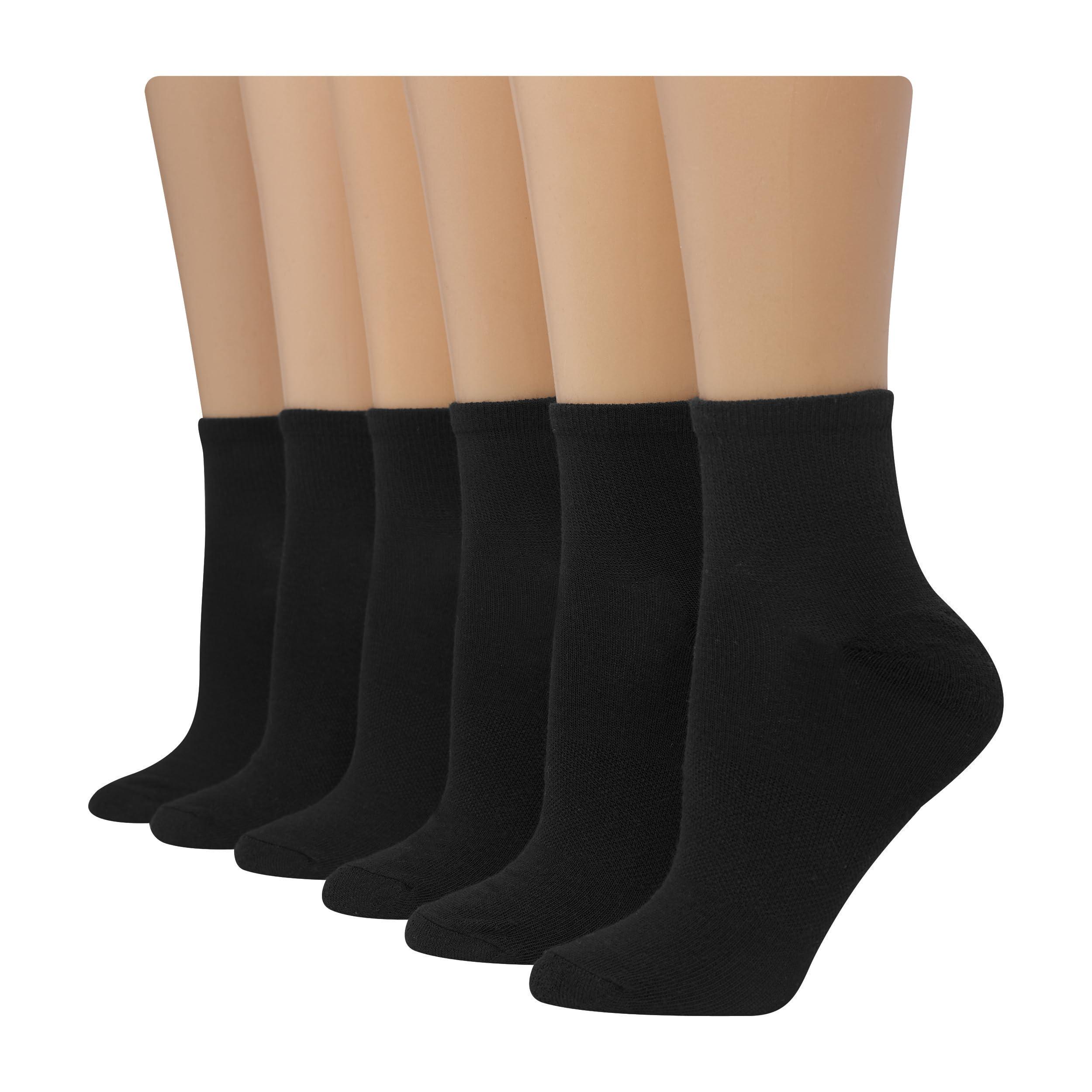 Hanes Women's 6-Pair Comfort Fit Ankle Socks
