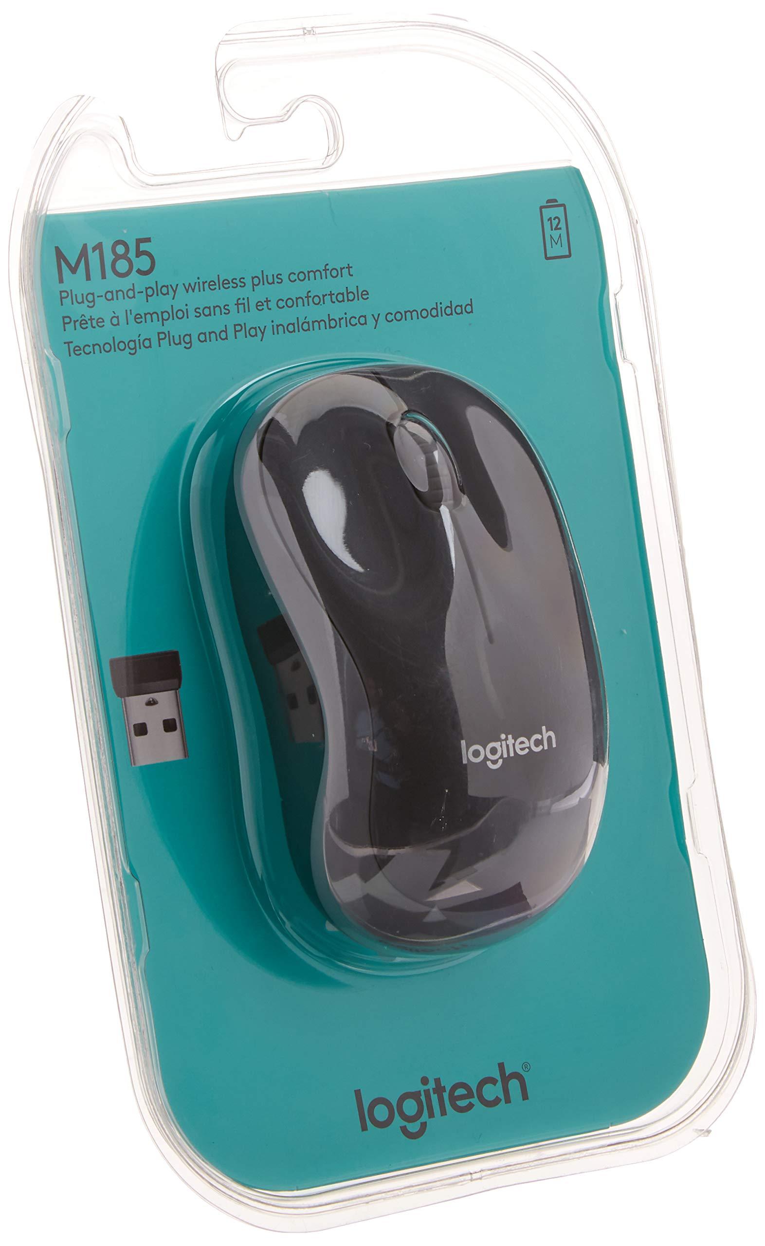 Logitech M185 Wireless Mouse, Silver (Renewed) - Image 5