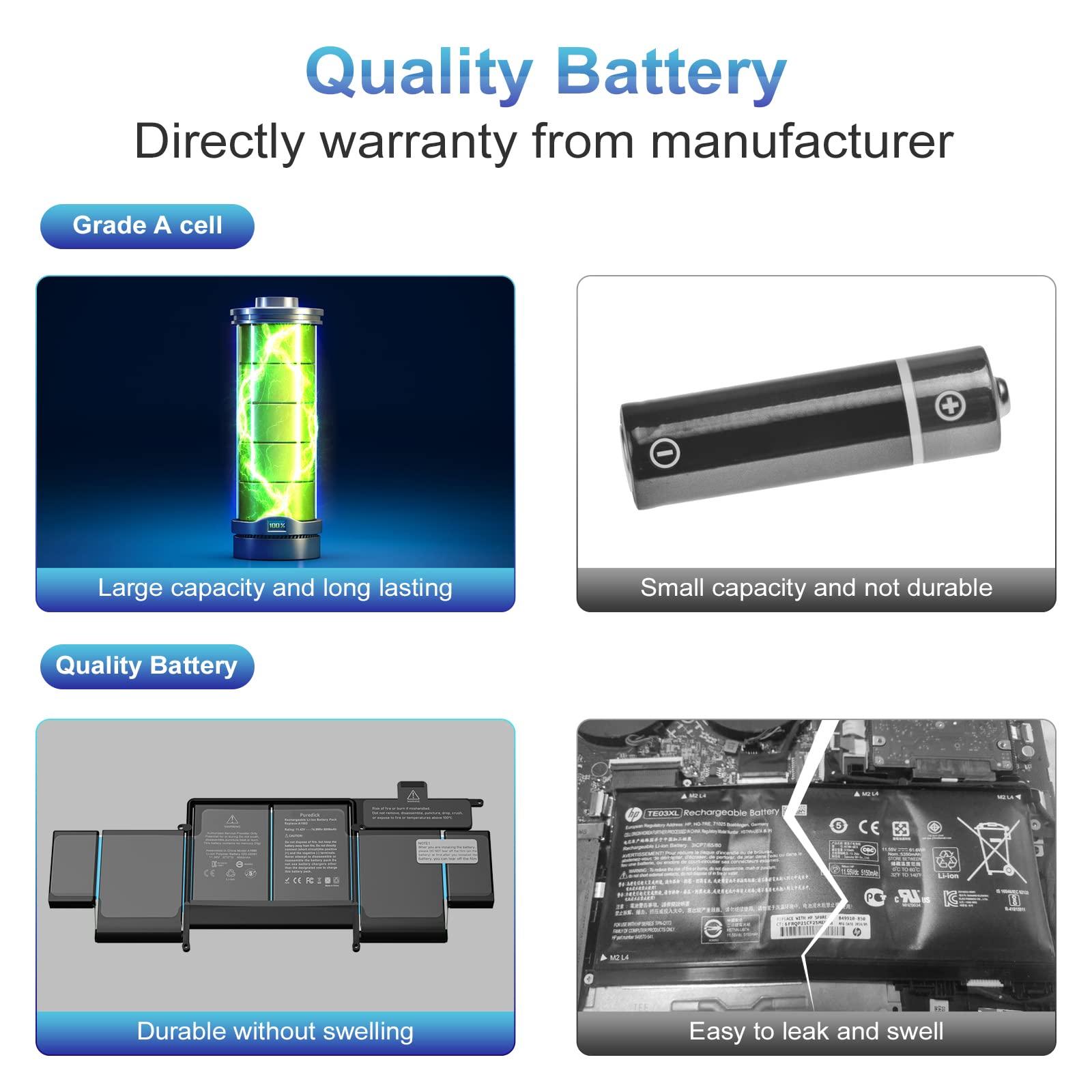 DREAMME A1582 A1502 Laptop Battery- for MacBook Pro 13 inch Retina A1493 (Early 2015,Mid 2014, Late 2013) by [A1582 A1502 A1493 Battery, 11,36 V / 74,9 Wh] - Image 5