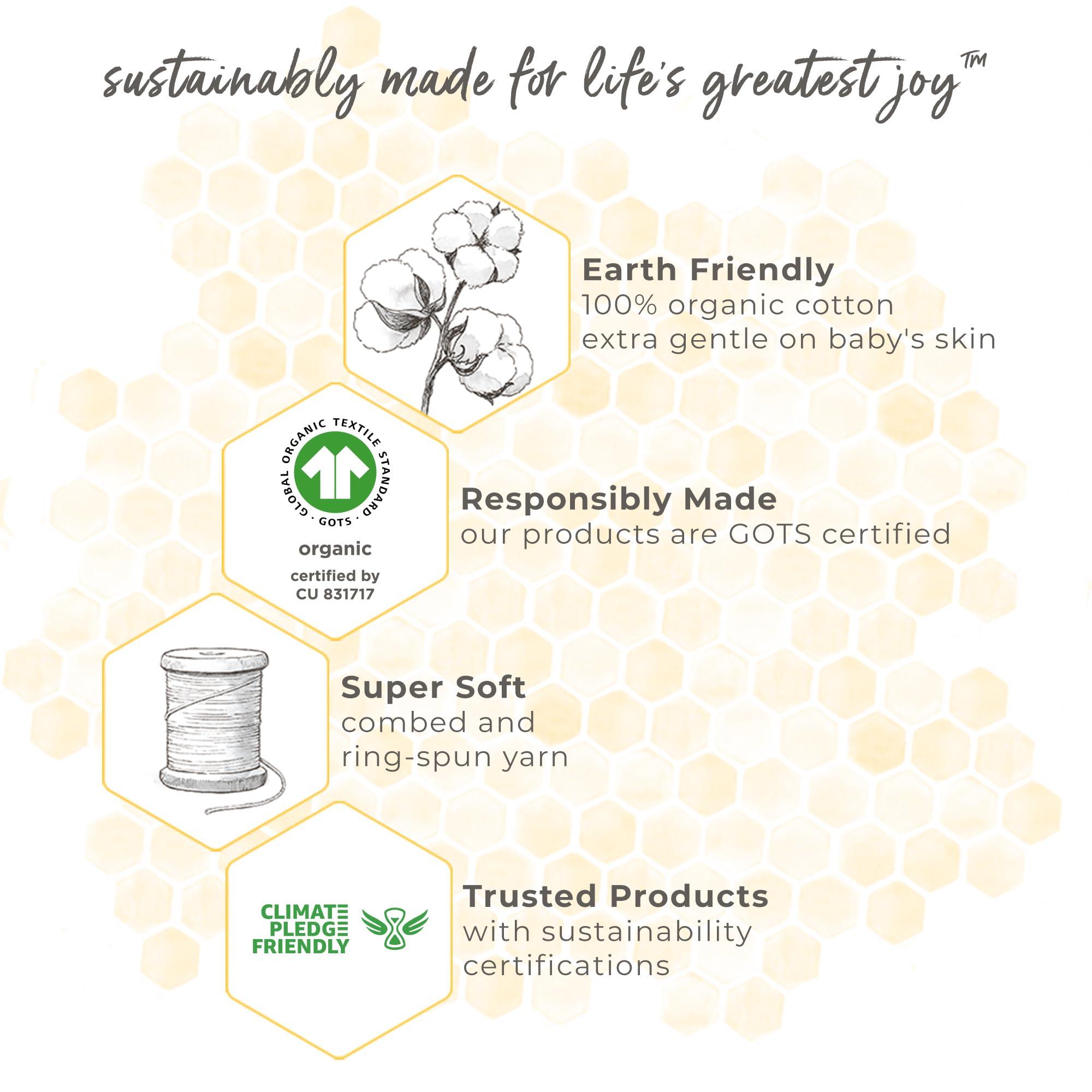 Burt's Bees Baby Essential Organic Cotton Fitted Crib Sheet, Breathable for Boy Girl Standard Crib & Toddler Mattresses - Image 4