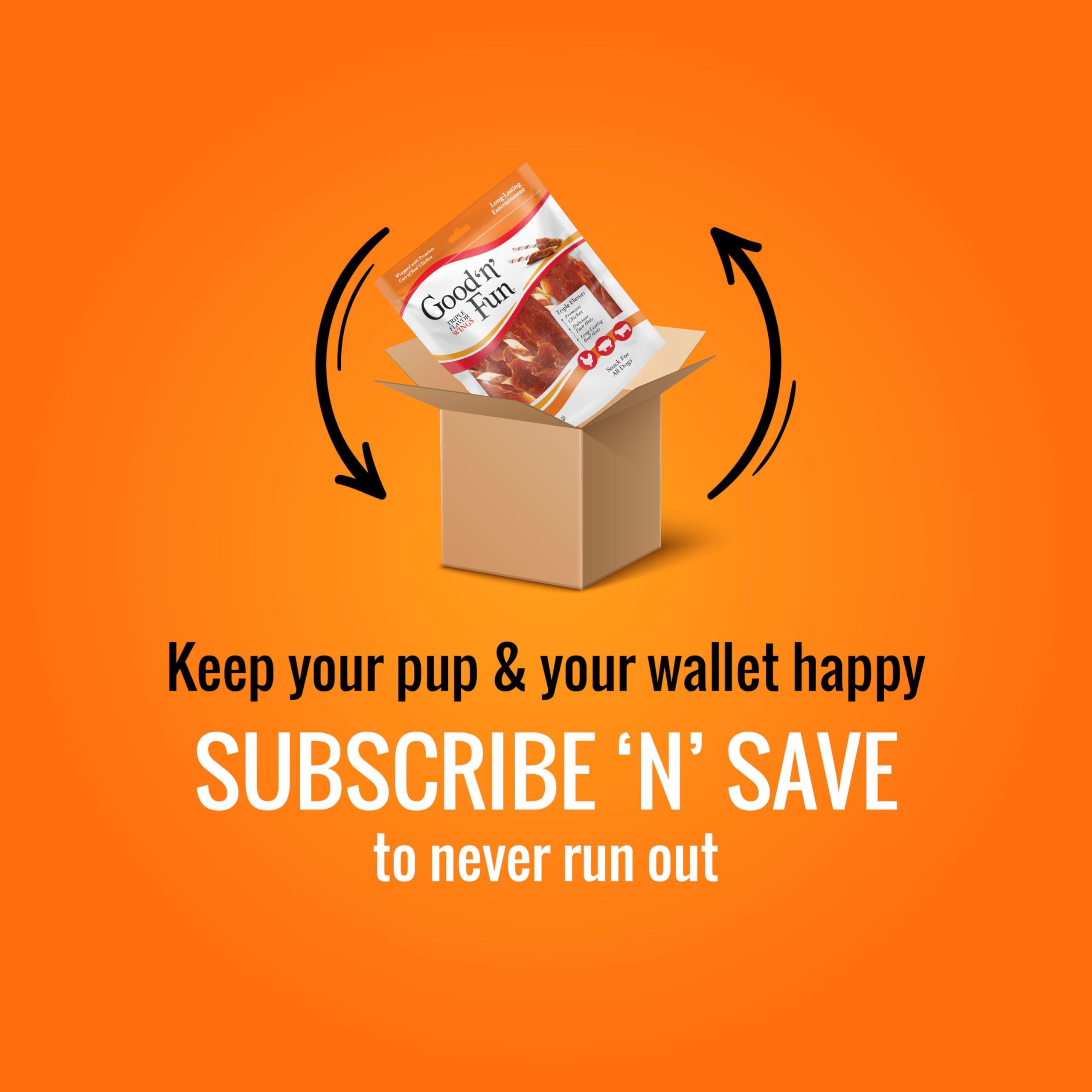 Good ‘n’ Fun Triple Flavor Wings Chews for All Dogs, 12 Ounces, Treat Your Dog to Long-Lasting Chews Made with Chicken, Pork Hide and Beef Hide - Image 8