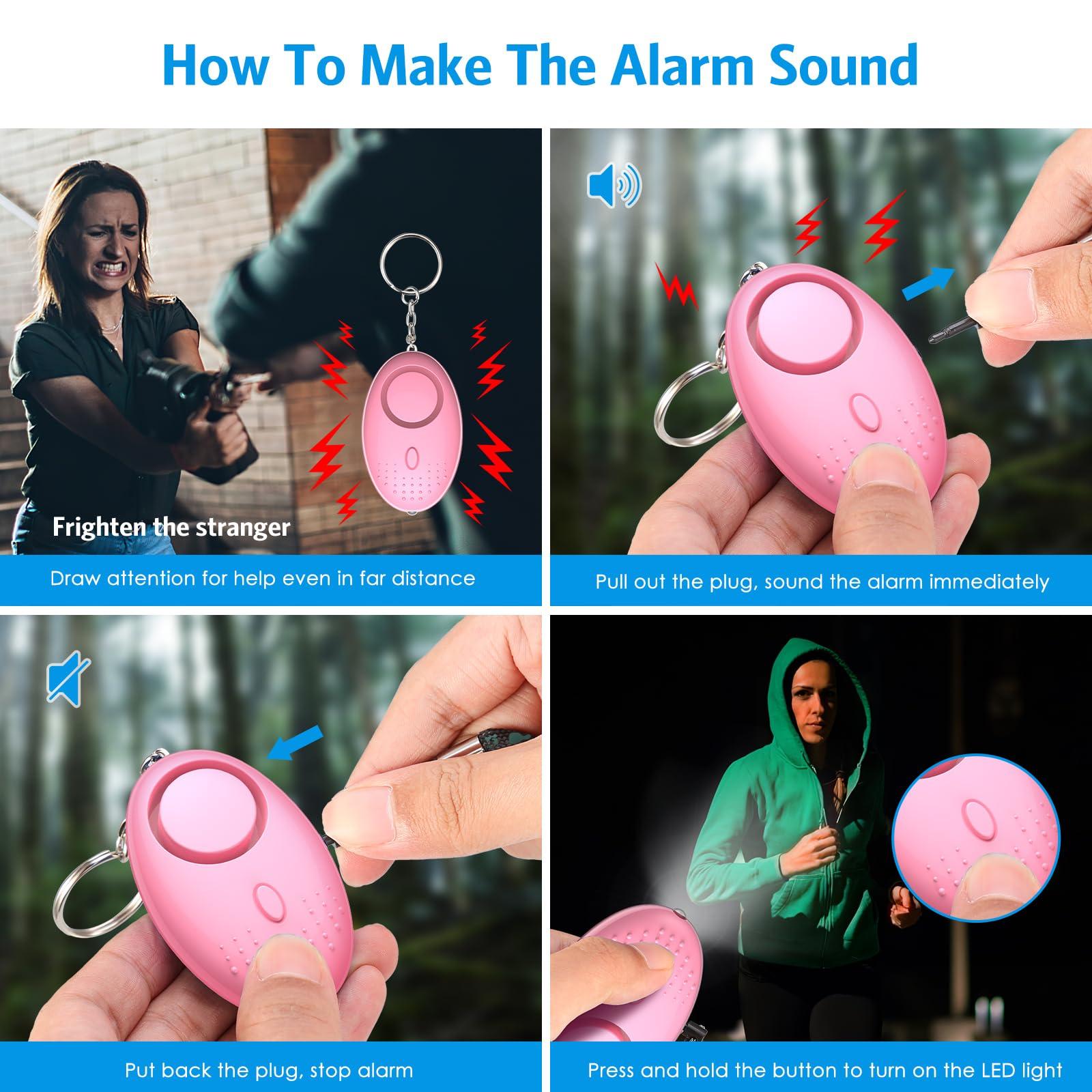 Temracha Safety Keychain Set for Women Girls, 18-in-1 Keychain Accessories Kit with Personal Alarm Whistle Card Wallet Pompom - Image 4