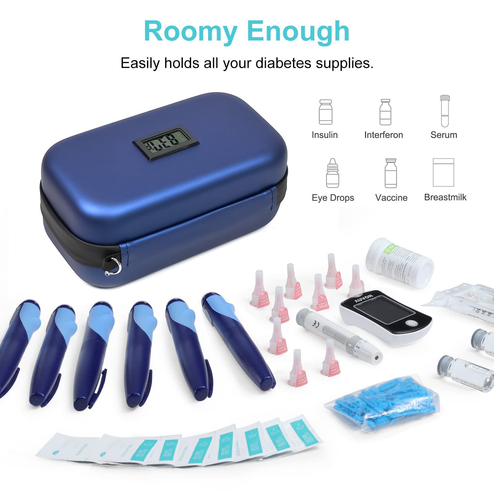 Gosemai Insulin Cooler Travel Case TSA Approved Medication Diabetic Cooler for Travel with Temperature Display Refrigerated Medicine Organizer Bag with 2 Ice Pack - Image 6