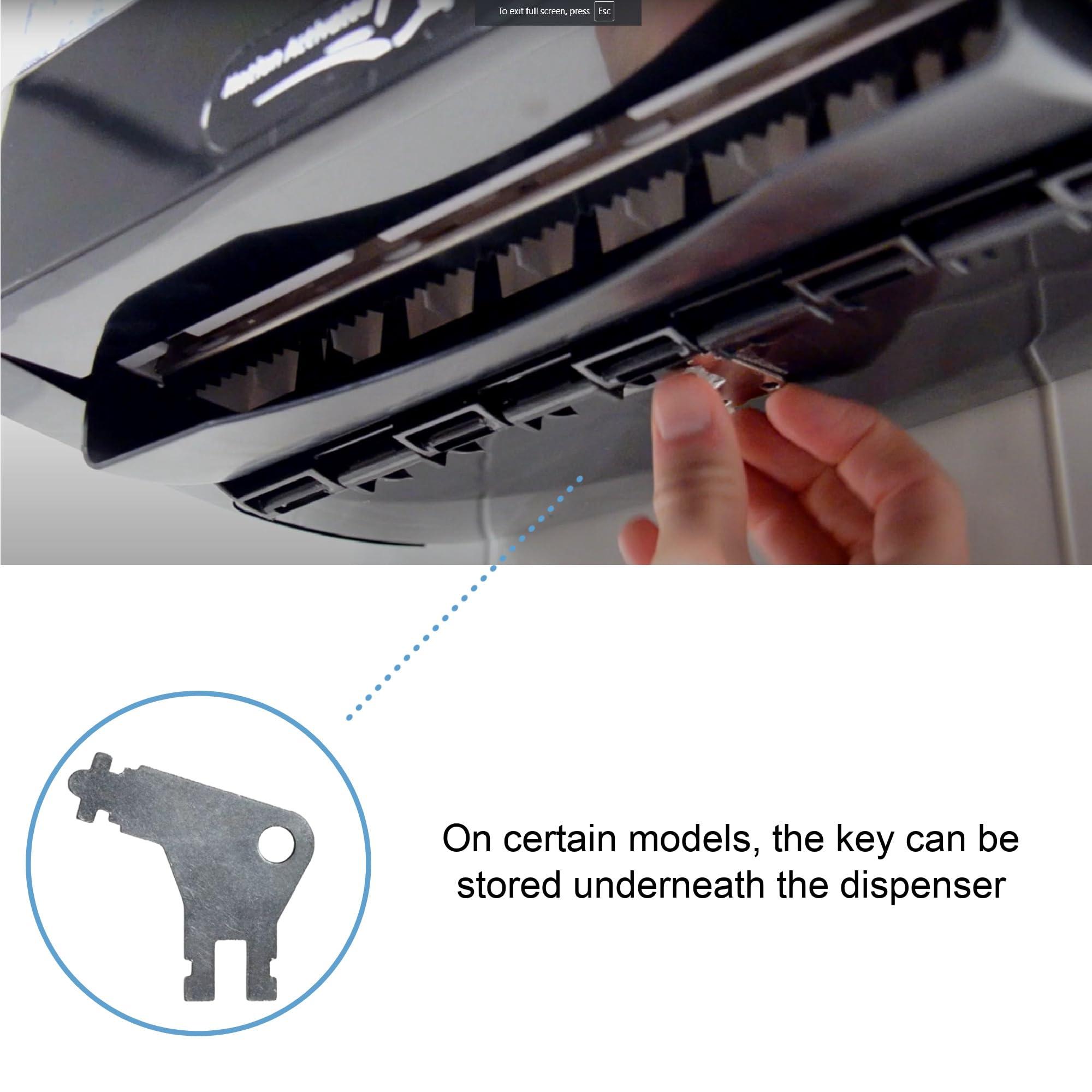 Paper Towel Dispenser Key for Georgia Pacific Commercial Machines - Also Fits GP Toilet Paper and Soap Dispensers, 3-pk - Image 6