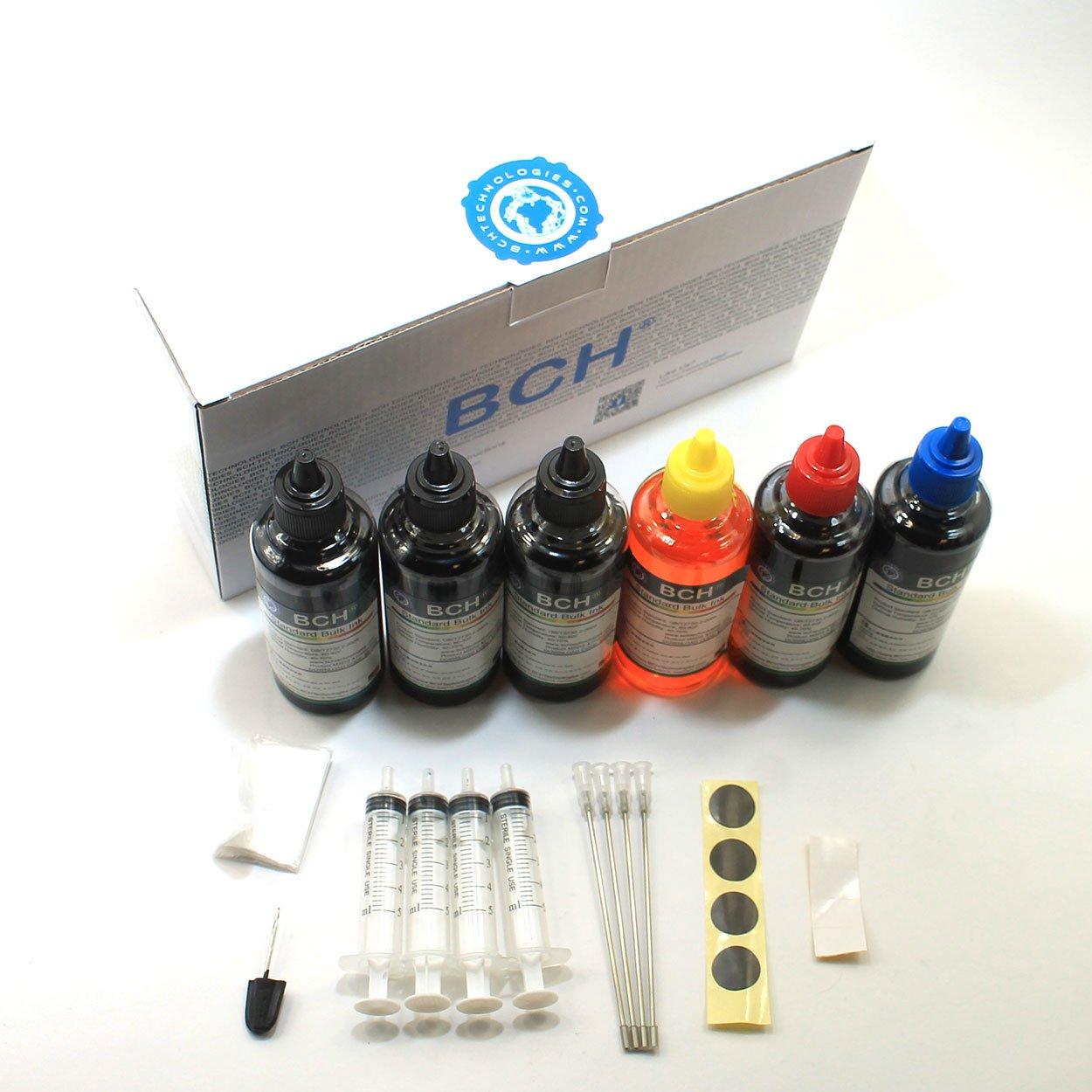 BCH Standard Printer Refill Ink Kit – 600ml Bulk Dye Ink (3X Black, Cyan, Magenta, Yellow) – UV-Resistant, Vivid Colors – Compatible with HP, Epson, Canon Inkjet Printers – Printer Ink - Image 3