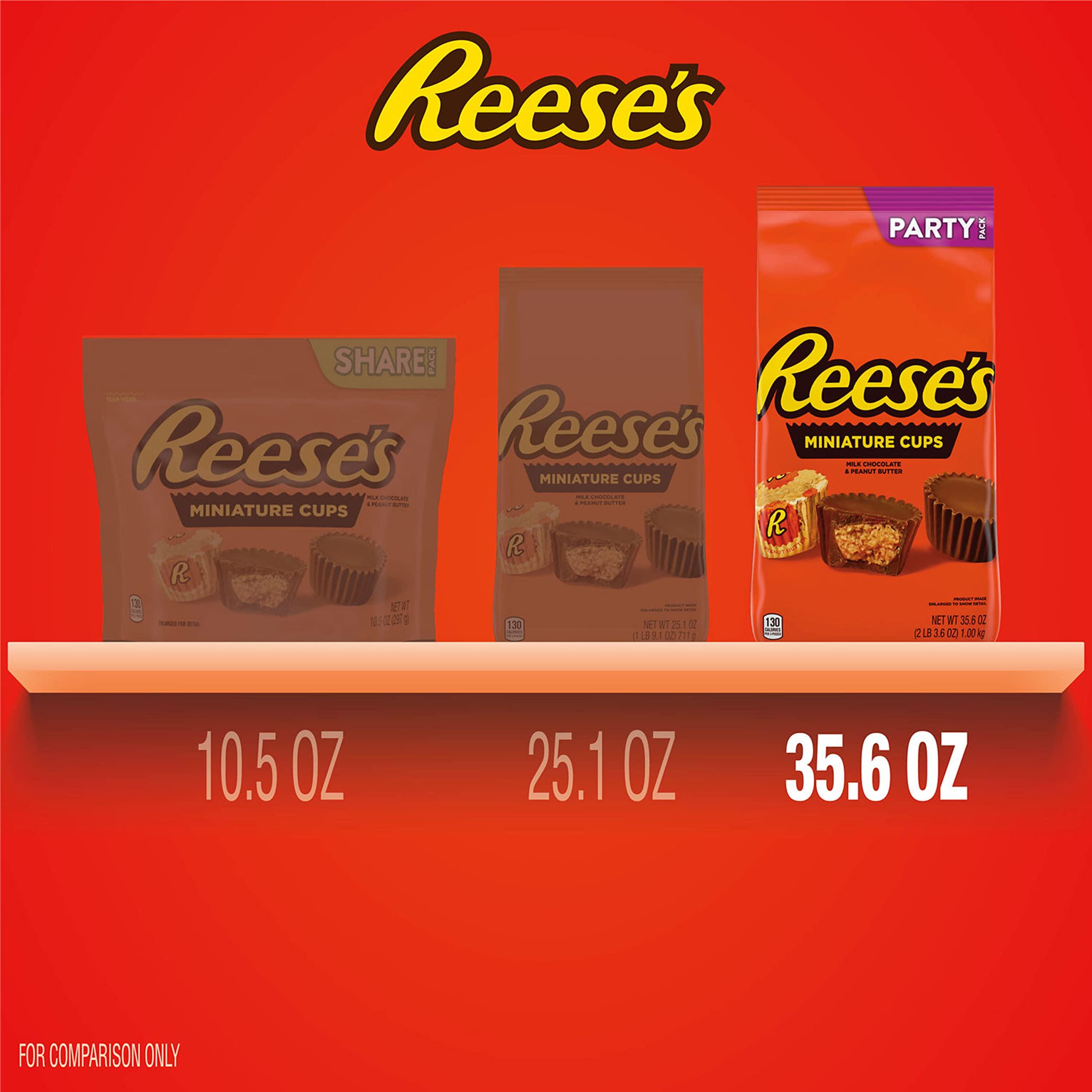 REESE'S Miniatures Milk Chocolate Peanut Butter Cups, Candy Party Pack, 35.6 oz - Image 4