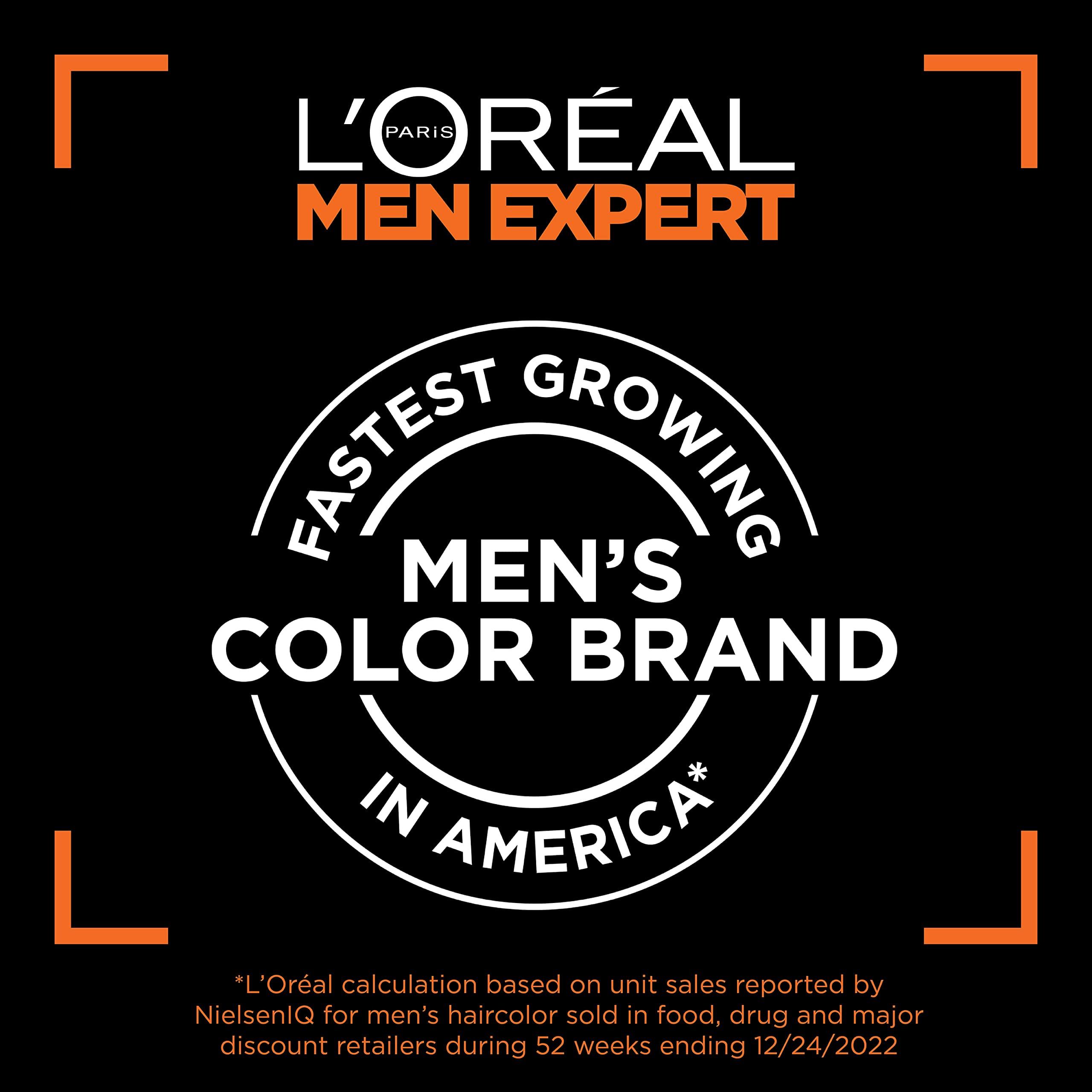L’Oreal Paris Men Expert One Twist Mess Free Permanent Hair Color, Mens Hair Dye to Cover Grays, Easy Mix Ammonia Free Application, Dark Brown 03, 1 Application Kit - Image 6