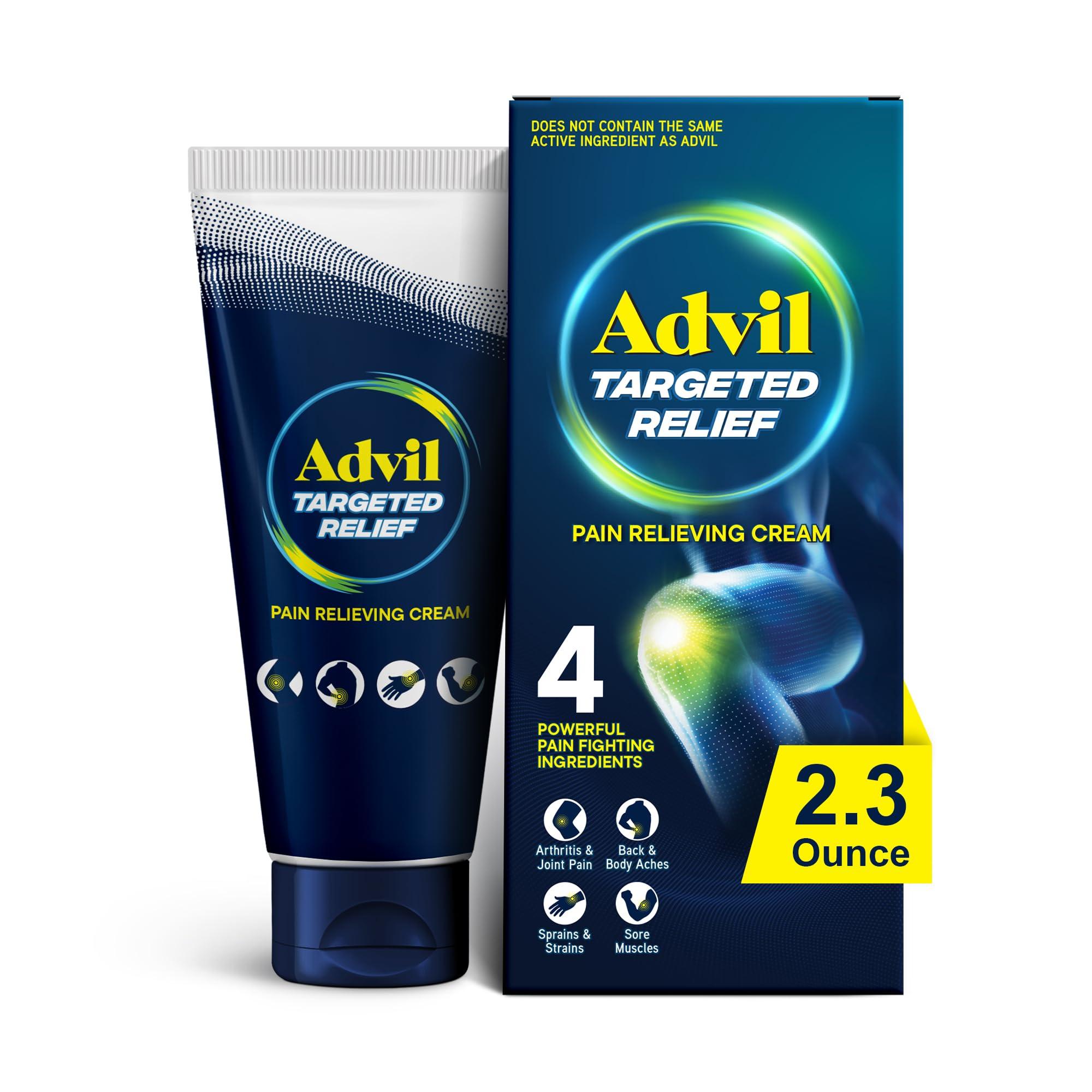 Advil Targeted Relief Pain Relieving Cream, Up to 8 Hours of Powerful Relief of Minor Arthritis Pain, Joint Pain, Lower Back Pain and Muscle Pain - 2.3 oz