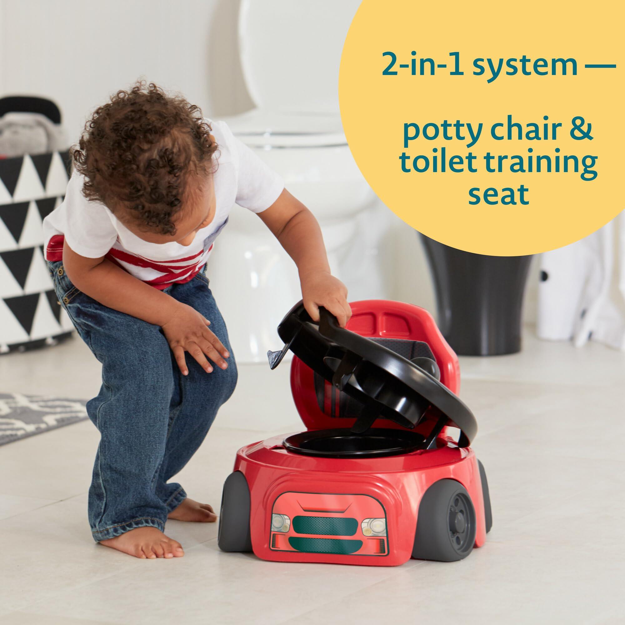 The First Years Training Wheels Racer Potty Training Toilet - Race Car Training Potty - Includes Detachable Toddler Toilet Seat and Kids Potty - Ages 18 Months and Up - Image 4