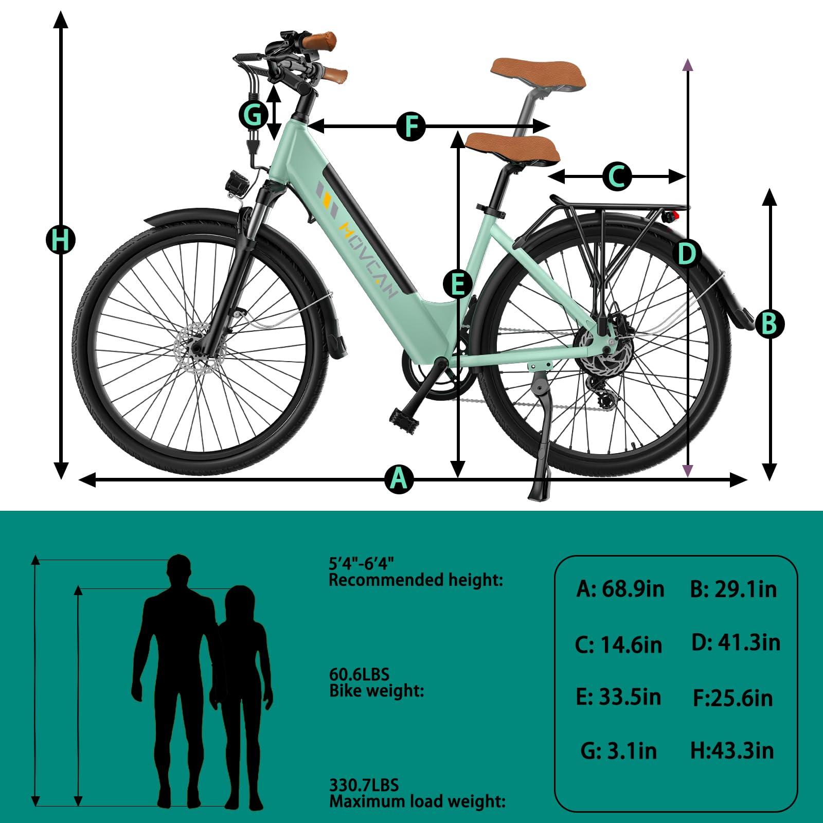 V80 Electric Bike, 1000W Motor 28MPH Ebike, 48V 13Ah Removeable Battery, 26'' City Cruiser Adult Electric Bicycles up to 70 Miles, 7-Speed Dual Disc Brake, Mountain E Bike for Commuting - Image 7