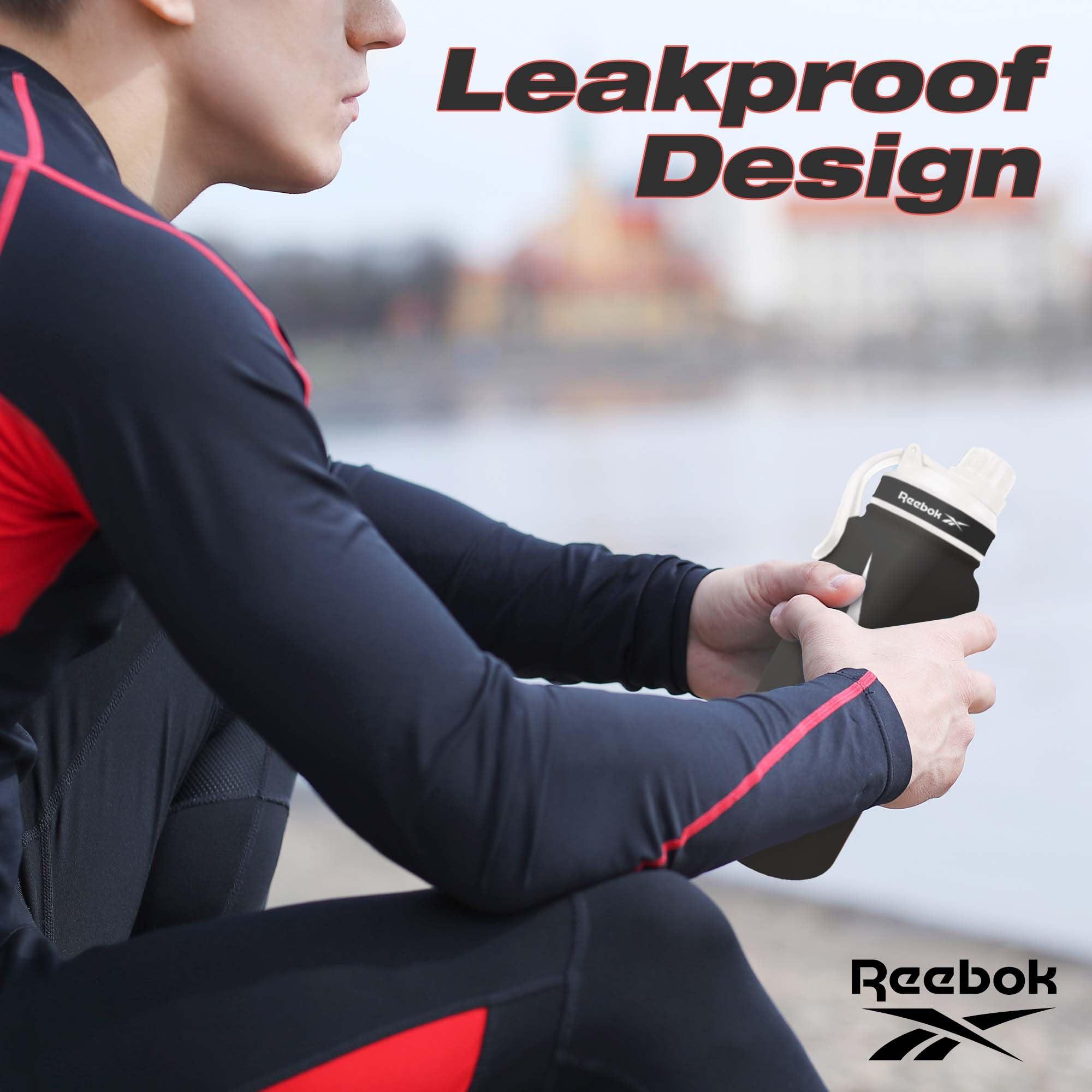 Reebok Stainless Steel Water Bottle With Athletic Design - Insulated Water Bottle 40 oz With Chug Lid - Double Wall Vaccum Insulated Sports Water Bottle, BPA Free (Black) - Image 6