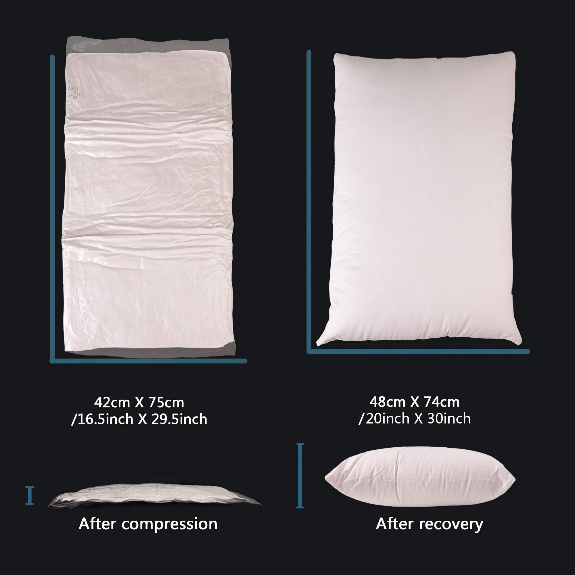 EDOW Luxury Soft Pillows for Sleeping, Fluffy Down Alternative Polyester Fiber Filled Pillow, Home&Hotel-Collection, Machine Washable - Image 4
