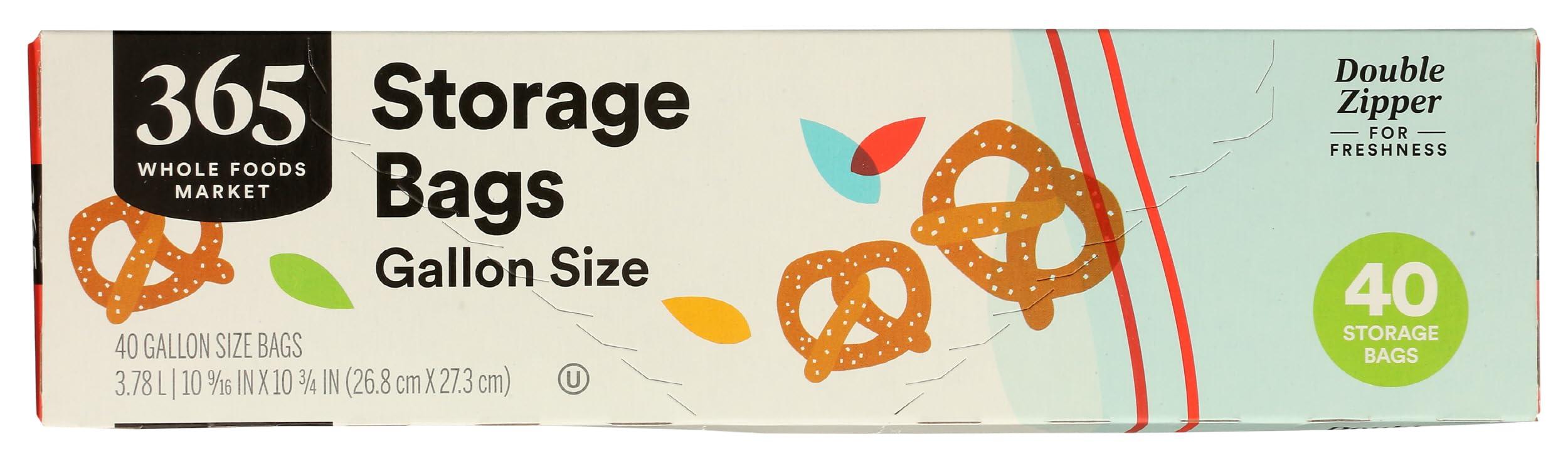 365 by Whole Foods Market, Gallon Size Storage Bags, Double Zipper, 40 Count - Image 3