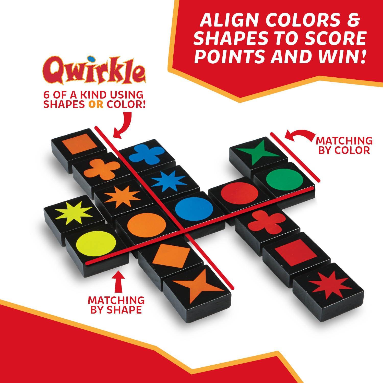 Qwirkle Board Game - Strategy Game for 2-4 Players Ages 6+ - Deluxe with Trays - Image 3