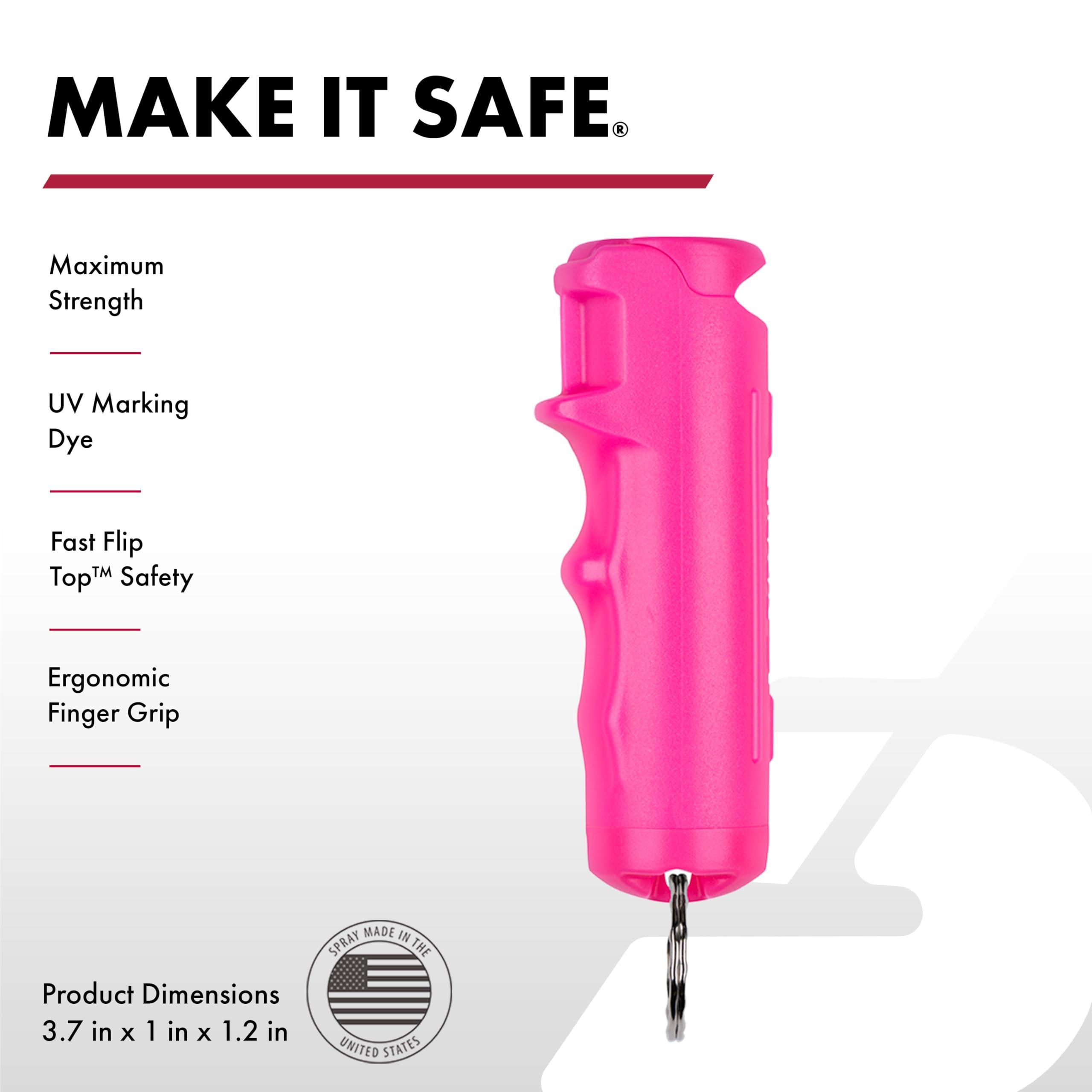 SABRE Pepper Spray & 2-in-1 Stun Gun with Flashlight, Self Defense Kit, Fast Flip Top Safety, Finger Grip for Better & Faster Aim, Painful 1.60 µC Charge, 120 Lumen LED Light, Rechargeable, 0.54 fl oz - Image 2