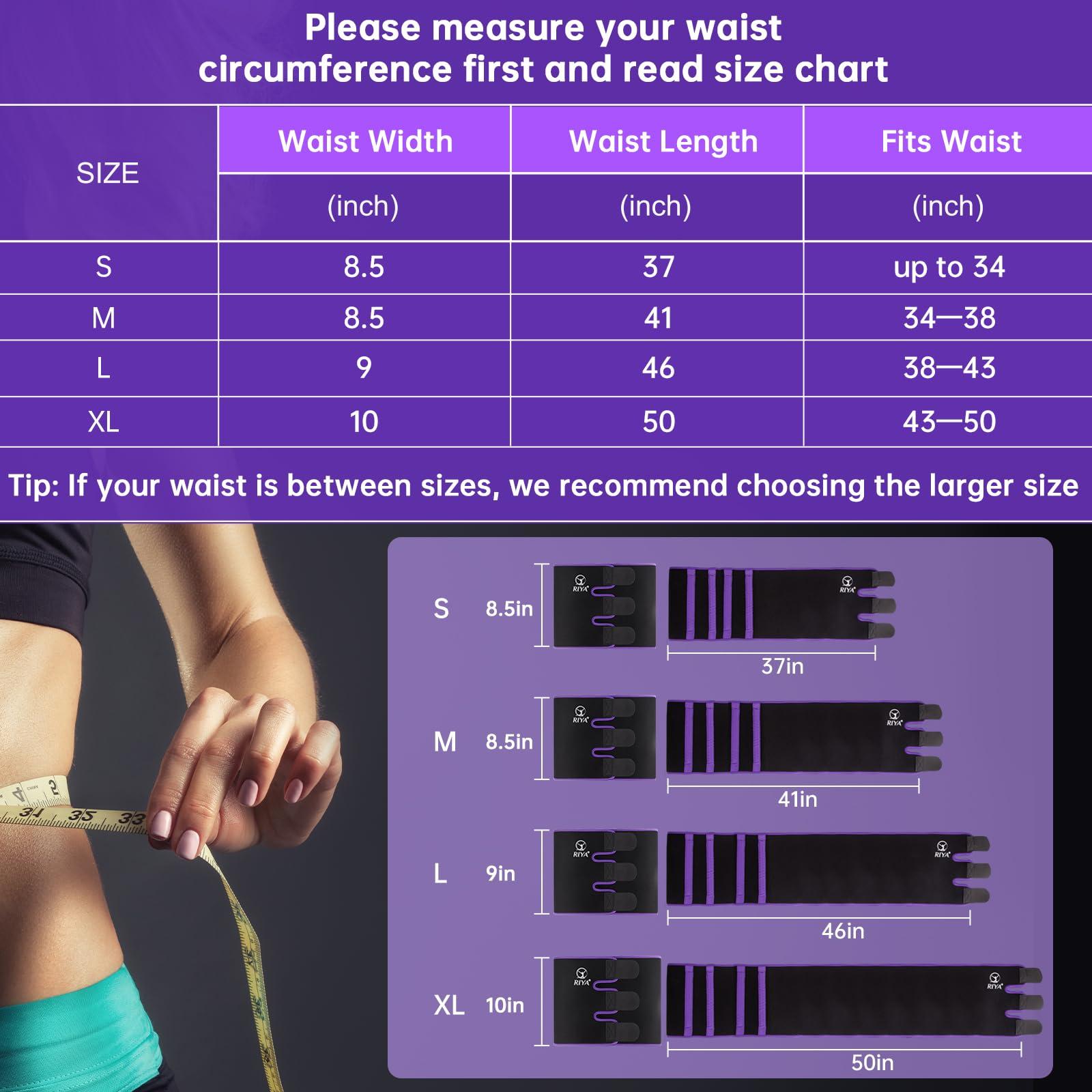 RIYA Waist Trimmer Sweat Waist Trainer for Women and Men Waist Sweat Belt Band Belly Stomach Wrap - Image 2