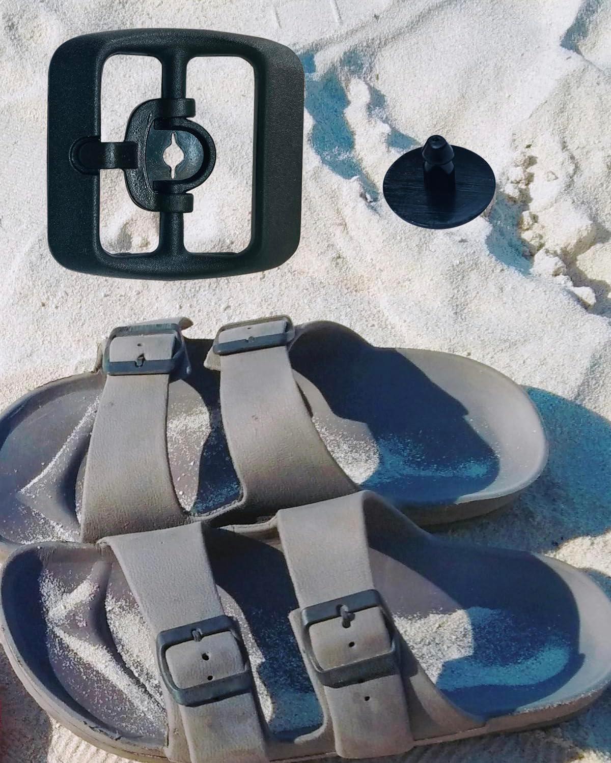 Lopau Replacement Buckle for Arizona Essentials Slide-On Sandal, Double Strap Clasp Repair for EVA Open-Back Clog Men and Women - Image 4