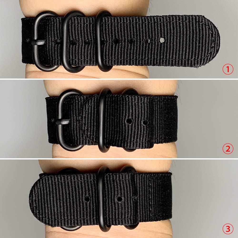 C2D JOY Canvas Nylon Band Compatible with Garmin Lily 2/Lily 2 Active Replacement Band Smart Watch band for Women-Silver Black - Image 3