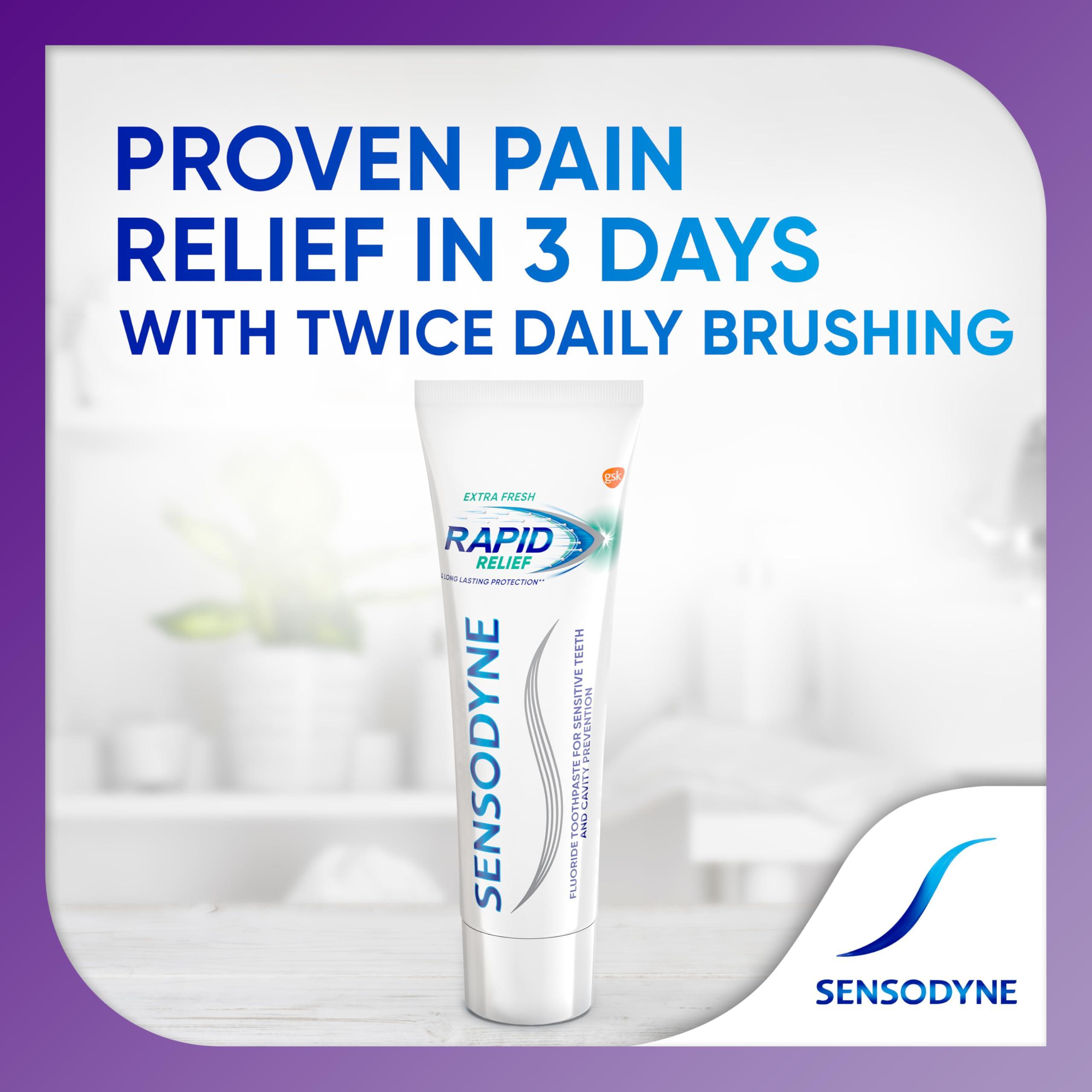 Sensodyne Rapid Relief Sensitive Toothpaste, Cavity Prevention and Sensitive Teeth Treatment - 3.4 Ounces - Image 8