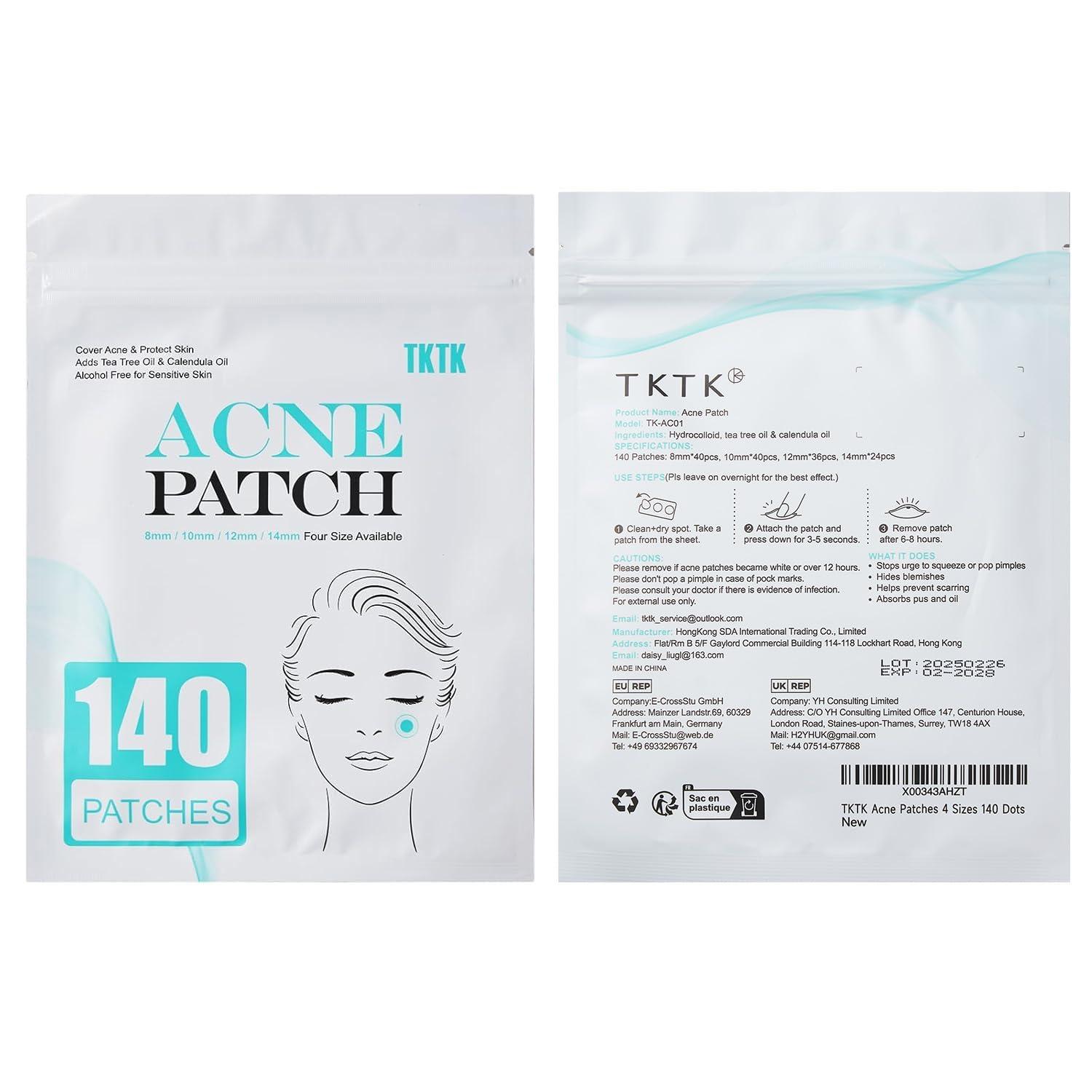 Pimple Patch Acne Patch, 4 Sizes 140 Patches Acne Absorbing Cover Patch, Hydrocolloid Invisible Acne Patches for Face Zit Patch Acne Dots Tea Tree, Calendula Oil - Image 7