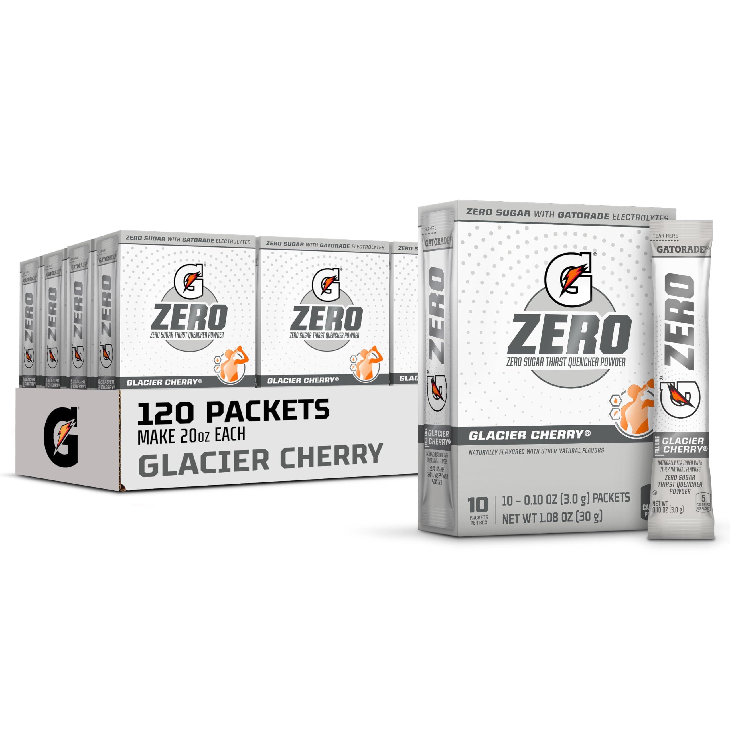 Gatorade G Zero Powder, Glacier Cherry , 10 Count (Pack of 12)