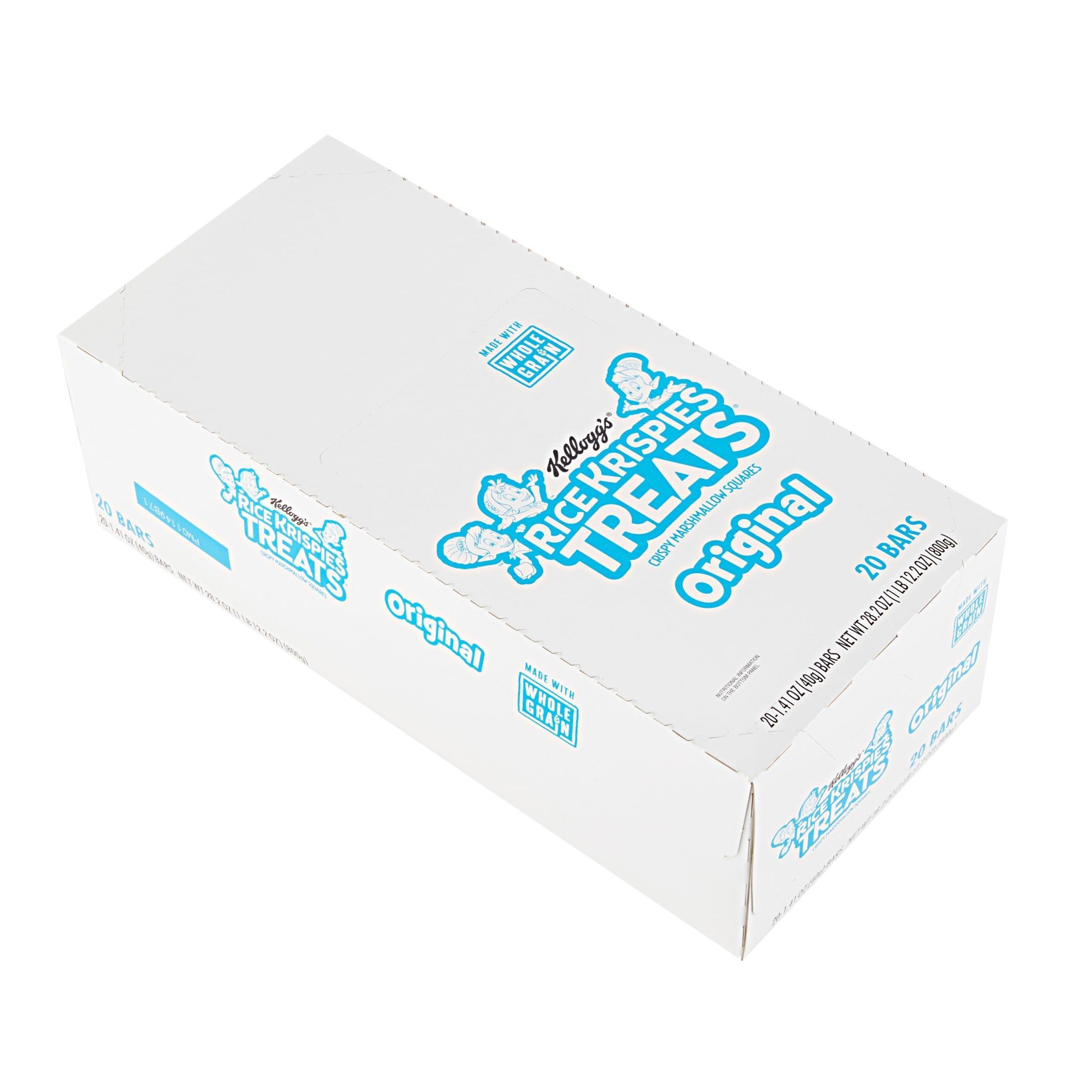 Kellogg’s Rice Krispies Treats, Crispy Marshmallow Squares, Original, Made With Whole-Grain, Bulk Size (Pack of 80, 1.41 oz Bars) - Image 7
