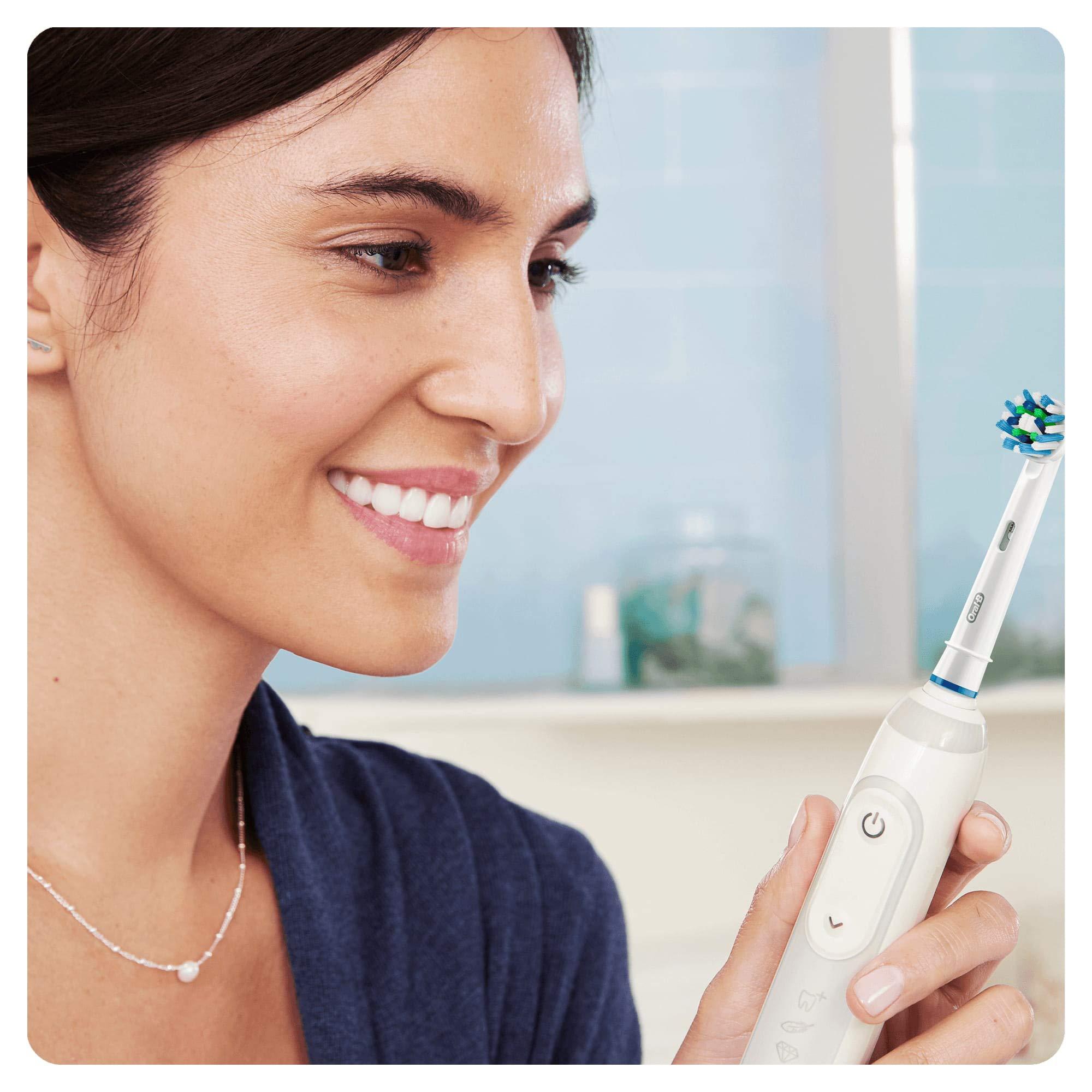 Oral B Cross Action Electric Toothbrush Replacement Brush Heads Refill, 4Count - Image 4