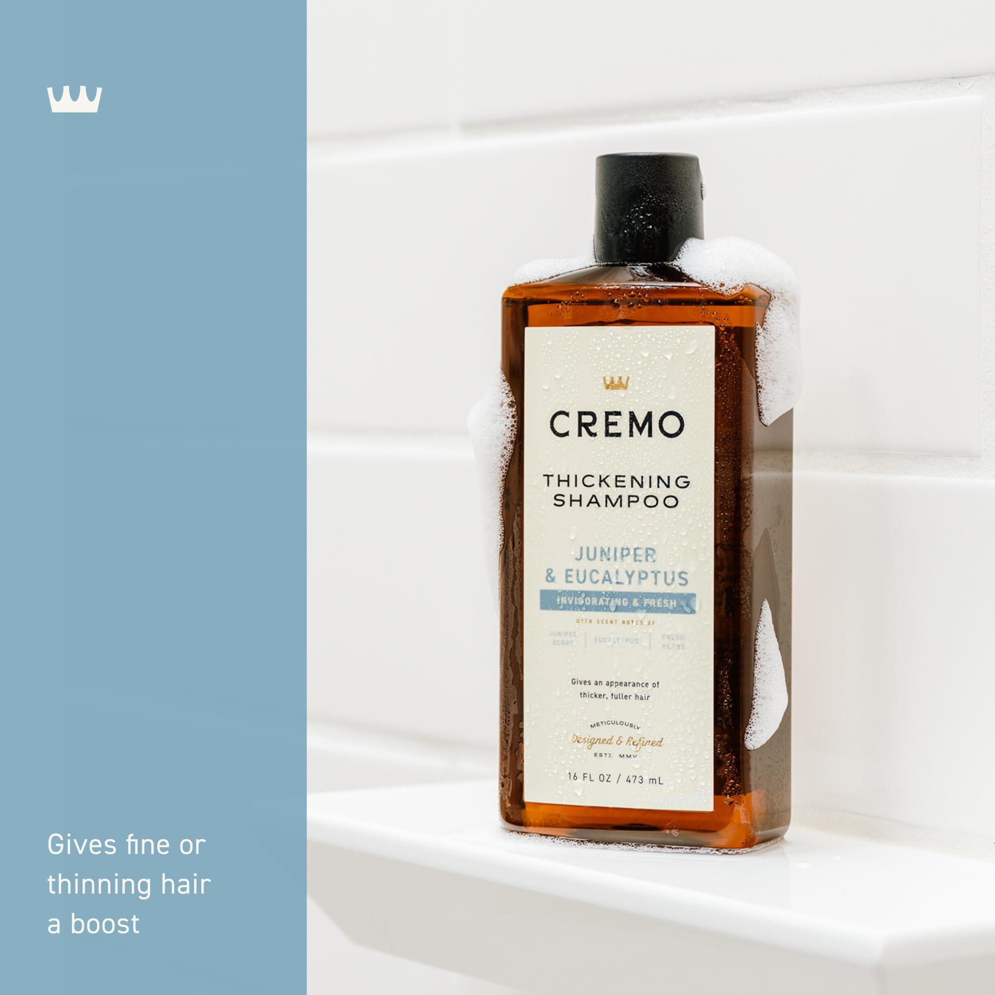 Cremo Juniper & Eucalyptus Barber Grade Thickening Shampoo, 16 Fl Oz - Image 3