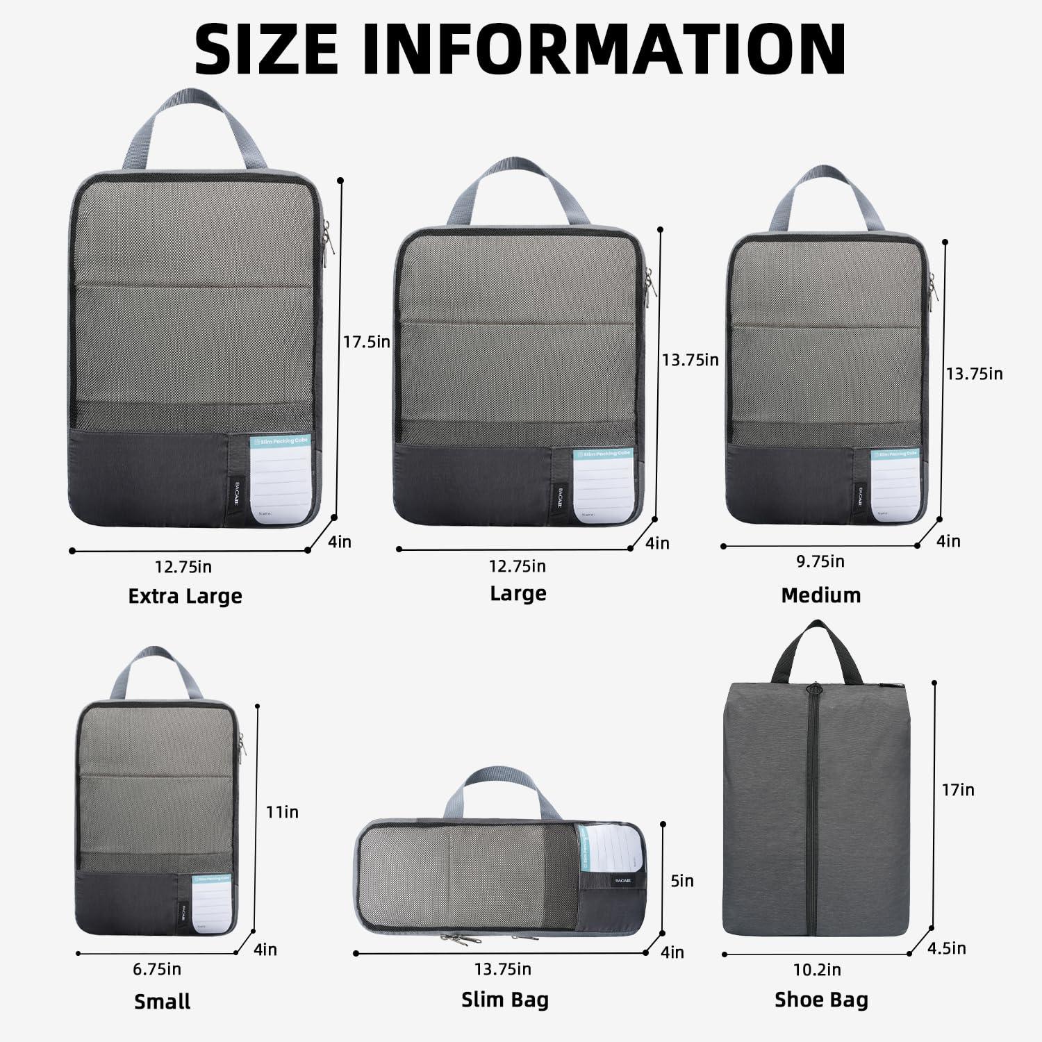 BAGAIL 4 Set/6 Set Compression Packing Cubes for Travel, Compressible Packing Organizers Travel Accessories for Luggage Suitcase - Image 2