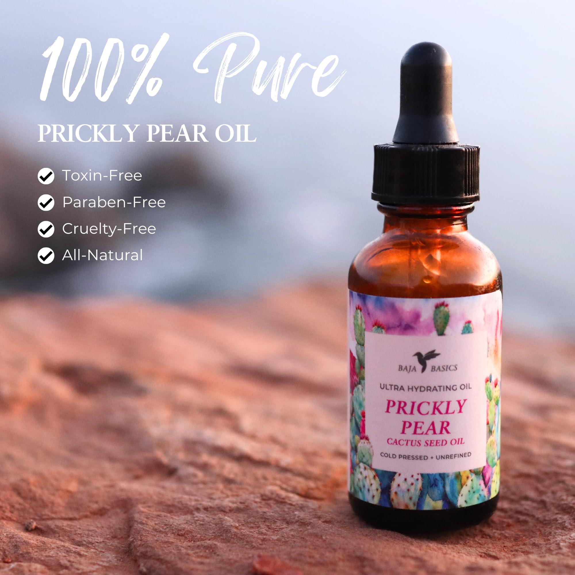 Baja Basics Prickly Pear Seed Oil Cold Pressed, Pure, Unrefined Moisturizer for Skin, Face, Body, Nails and Hair - Multi-Purpose Beauty Product For Men and Women - 1 oz Bottle - Image 2