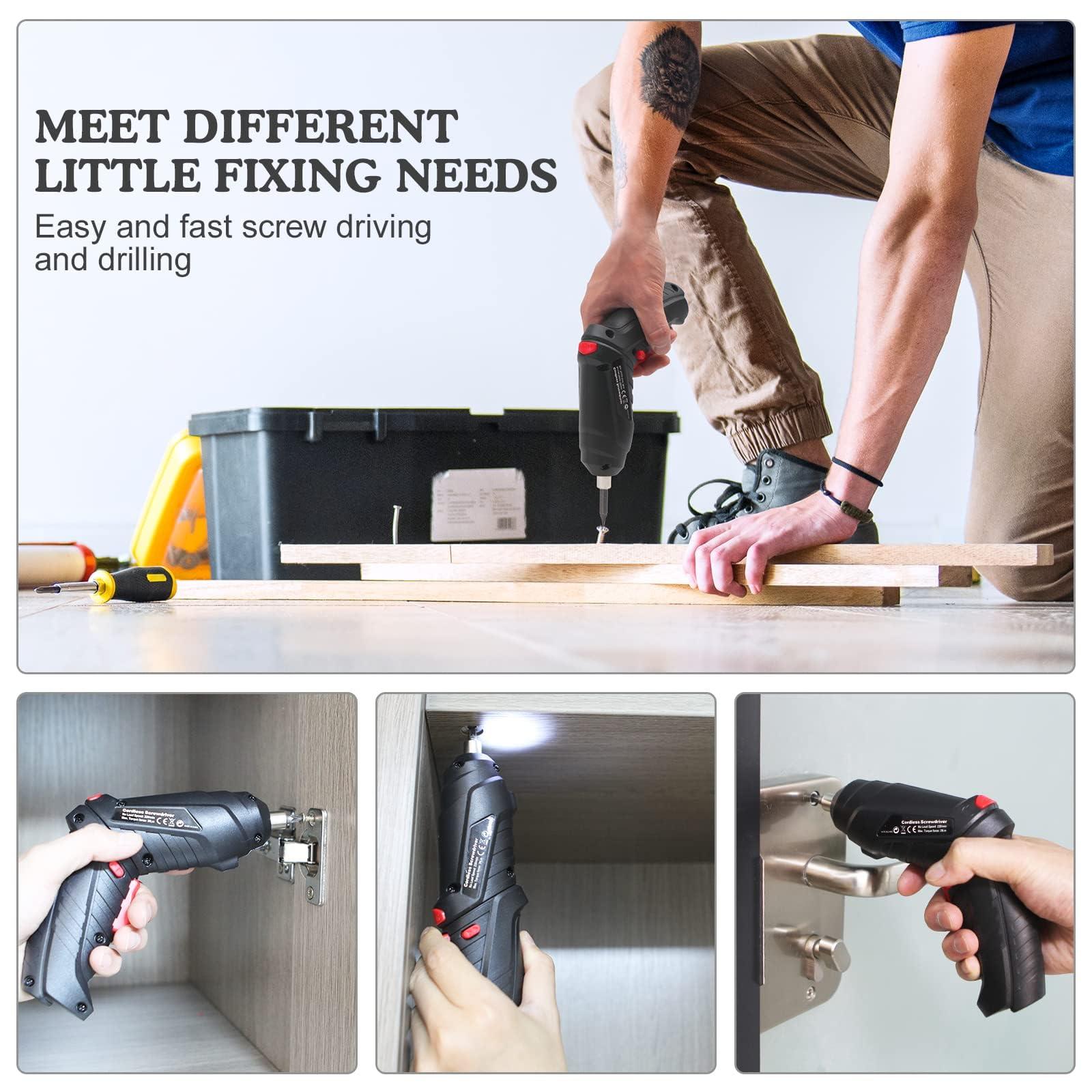 Cordless Electric Screwdriver, 3.6V Rechargeable Power Screwdriver with 47 pcs Accessories, usb charging, 3Nm Screw Gun, mini Carrying screwdriver set ​with LED Light for Electric Power Drill Set - Image 2