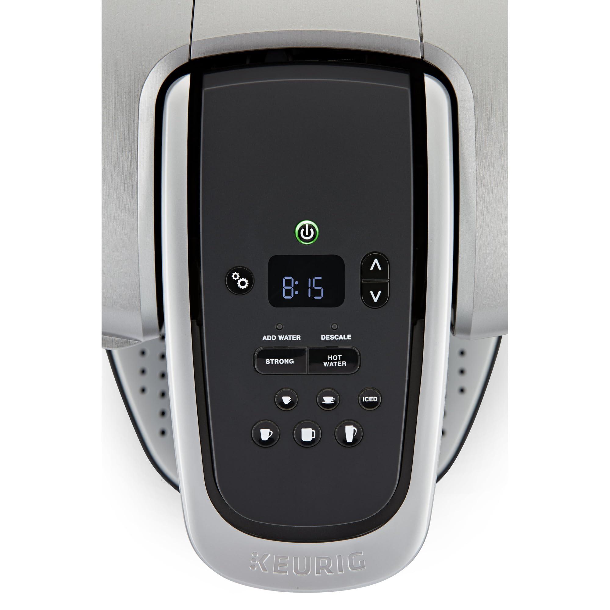 Keurig K-Elite Single Serve K-Cup Pod Coffee Maker, with Strength and Temperature Control, Iced Coffee Capability, 8 to 12oz Brew Size, Programmable, Brushed Silver - Image 3