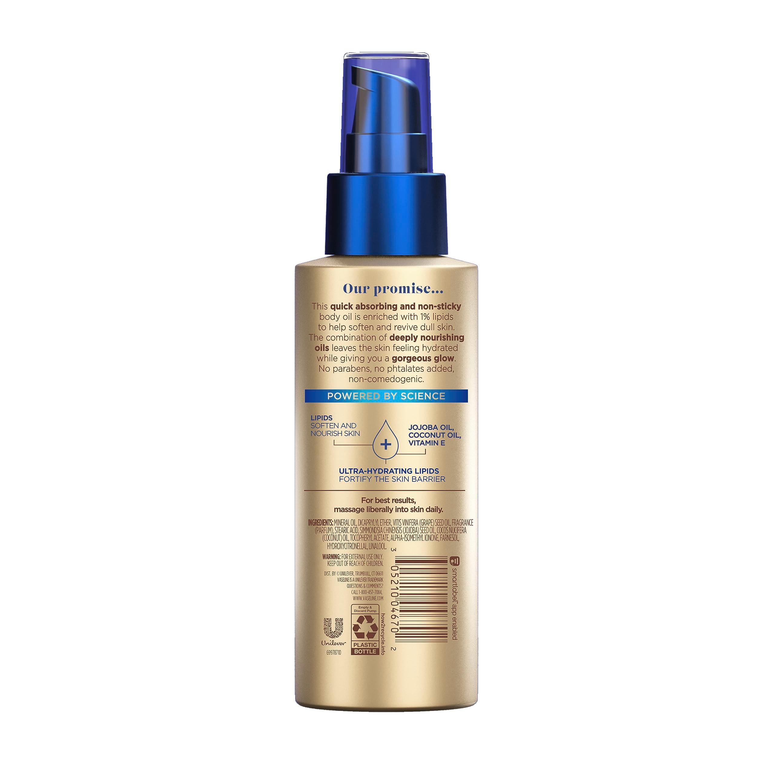 Vaseline Radiant X Replenishing and Hydrating Body Oil with 1% Lipids, Jojoba Oil, Coconut Oil, & Vitamin E 3.7 oz - Image 2