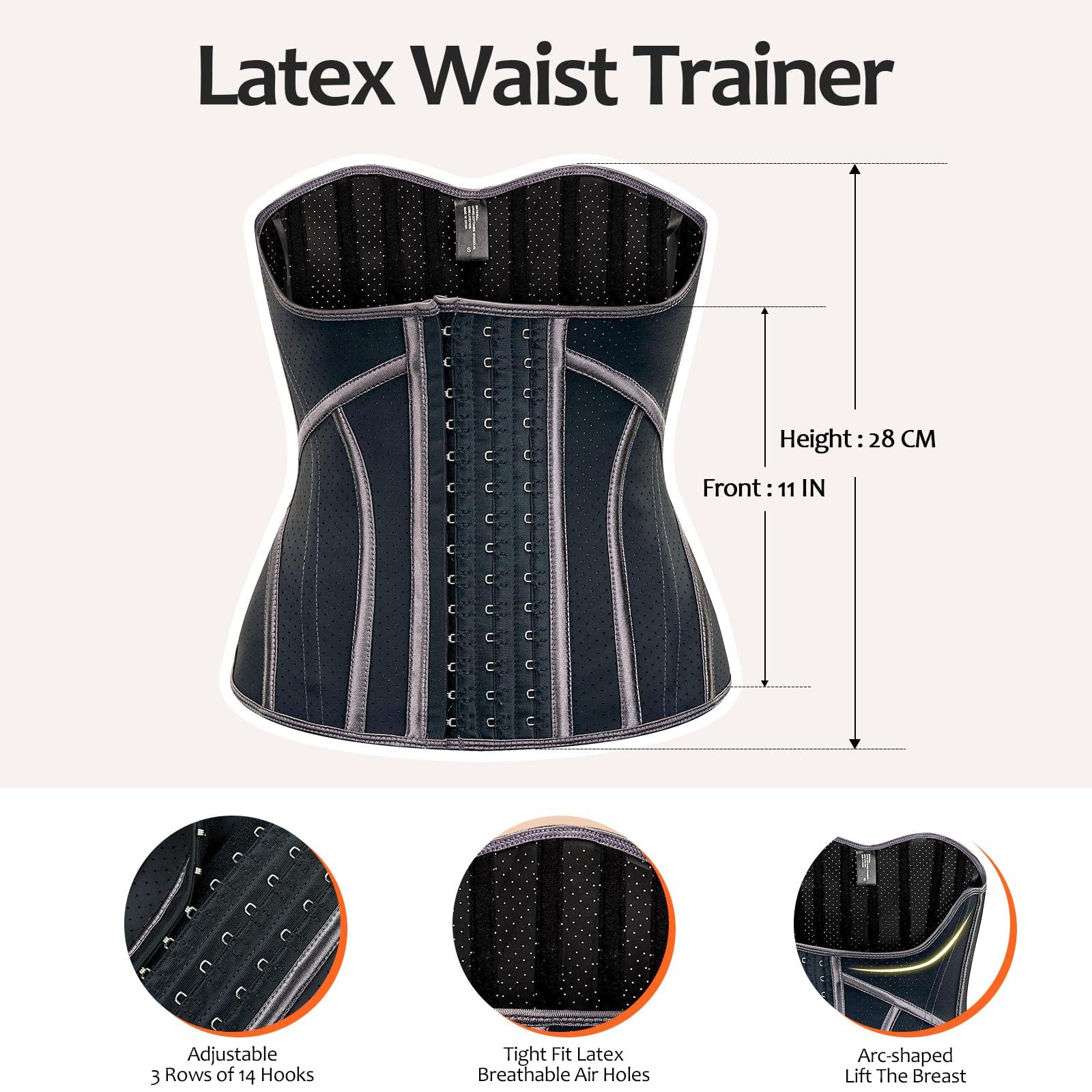 Gaceblis Latex Waist Trainer for Women Waist Cincher Corset for Tummy Control Underbust Sports Workout Hourglass Body Shaper - Image 5