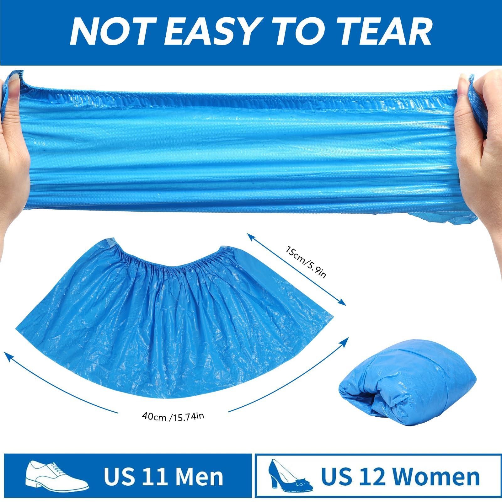 Yzurbu 200pcs Disposable Shoe Covers, Thickened Waterproof and Dustproof Bootie Covers, Fits Up to US Men's Size 11 and Women's Size 13 - Image 3