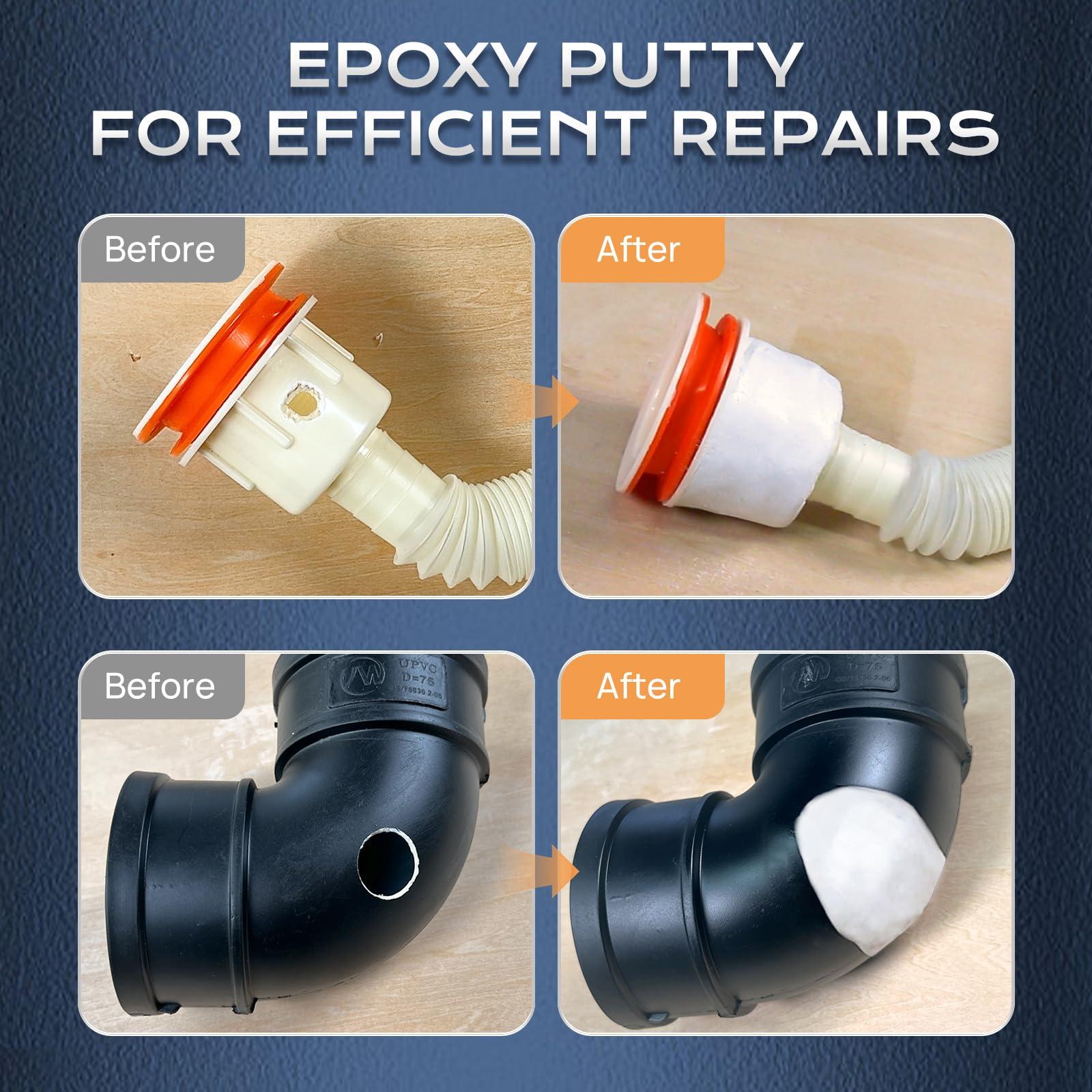 Boncart Epoxy Putty, 200g Fast Repair AB Epoxy Putty, High-Strength Two-Part Filler for Metal, Wood, Tile, Ceramics, Multi-Purpose Sculpt Clay for Bonding, Repairing, Sculpting (White) - Image 6