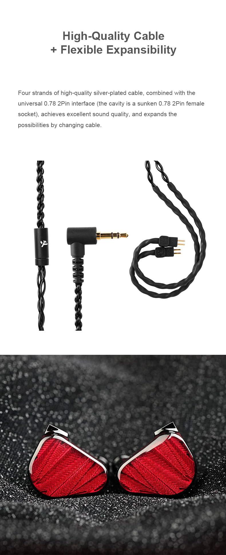 Fanmusic TRUTHEAR x Crinacle Zero:RED Dual Dynamic Drivers in Ear Headphone with 0.78 2Pin Cable - Image 8