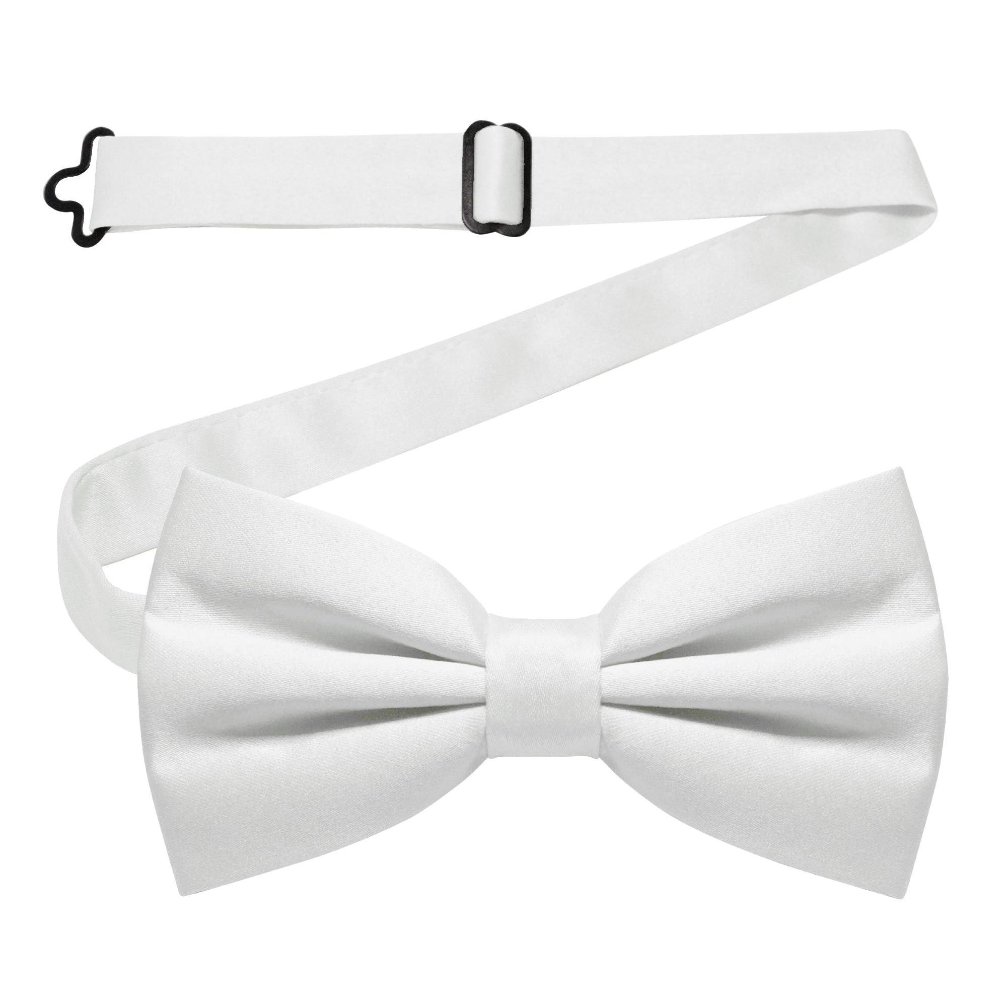 JEMYGINS Solid Color Pre-tied Bow Tie and Pocket Square Set for Men - Image 2