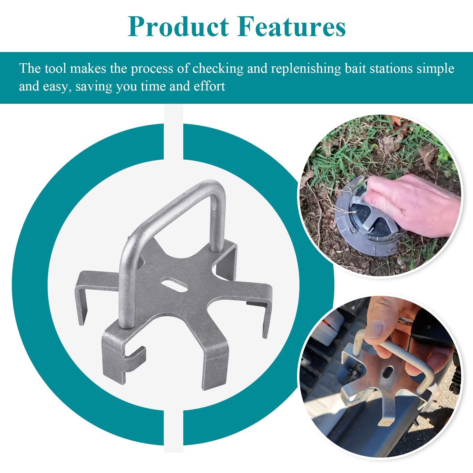 Metal Spider Access Tool, Lid Removal Tool Fit for Advance Termi te Bait Stations, Easily and Bulk Open Your Termi te Bait Stations Trap Lid (Access Tool) - Image 5
