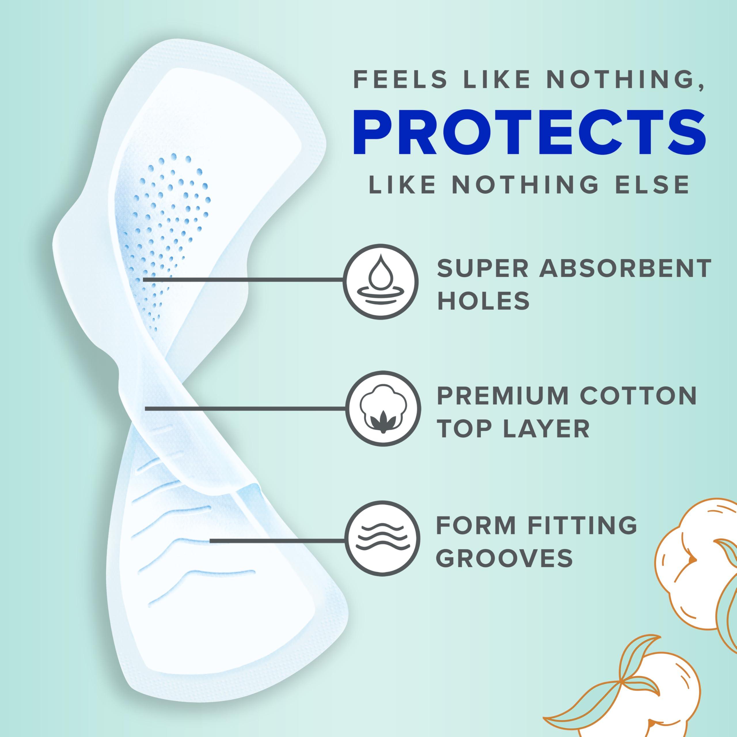 Always Pure Cotton Feminine Pads for Women, FlexFoam Pads with Wings, Size 3, Extra Heavy Flow Absorbency, Made with a Premium Cotton Top Layer, 22 Count x 3 Packs (66 Count Total)(Packaging May Vary) - Image 2