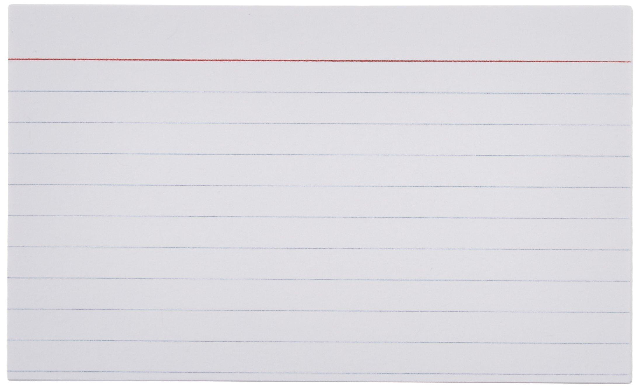 Amazon Basics Ruled Lined Index Cards, 1000 count, 10 Pack of 100, White, 3 in x 5 in - Image 2