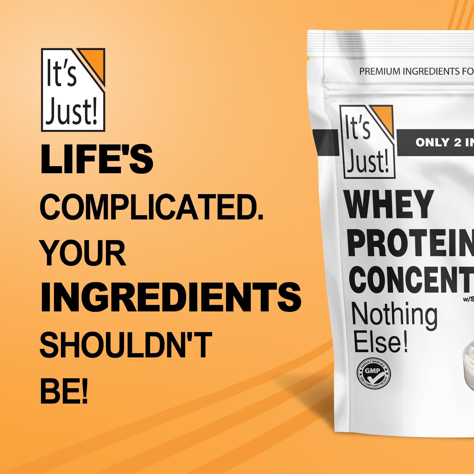 It's Just! - 100% Whey Protein Concentrate, Made in USA, RBST/rBGH Hormone Free, Premium WPC-80, No Added Flavors or Artificial Sweeteners (1.25 Pound, Unflavored) - Image 7