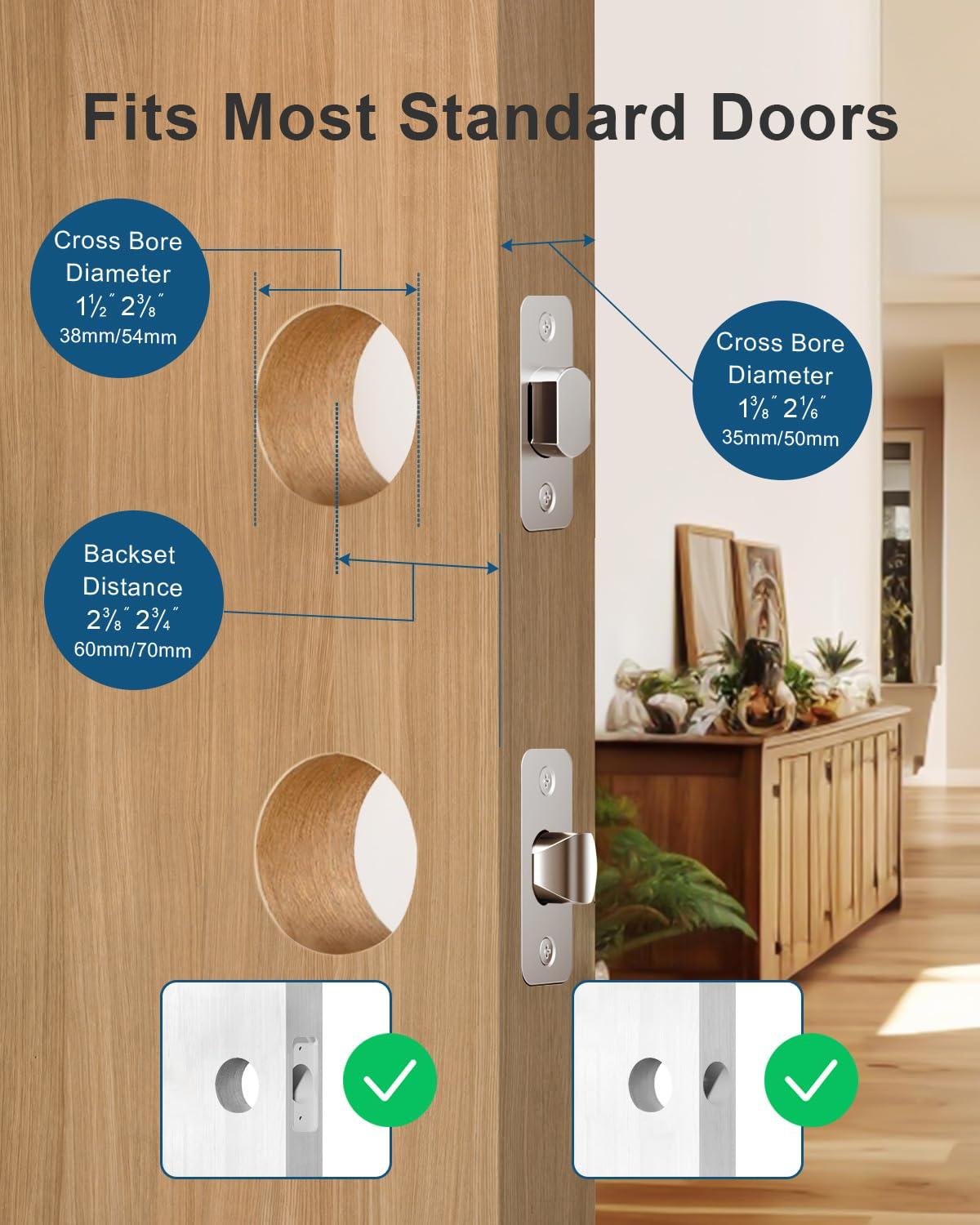 NBBX Fingerprint Door Lock with Knobs, Keyless Entry Deadbolt with Auto Lock, Keypad and App Support for Front Door and Bedroom, Easy to Install – N201 - Image 8
