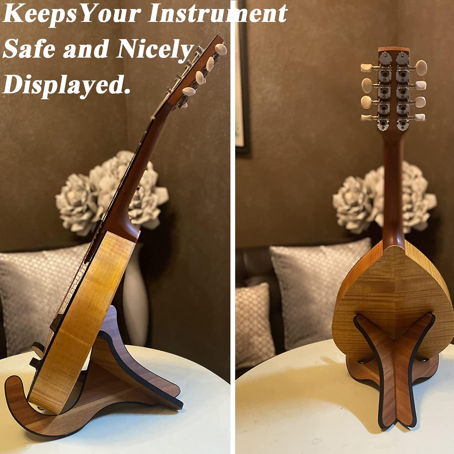 Ukulele Wood Folding Portable Stand for Mandolins and Violins - Image 2